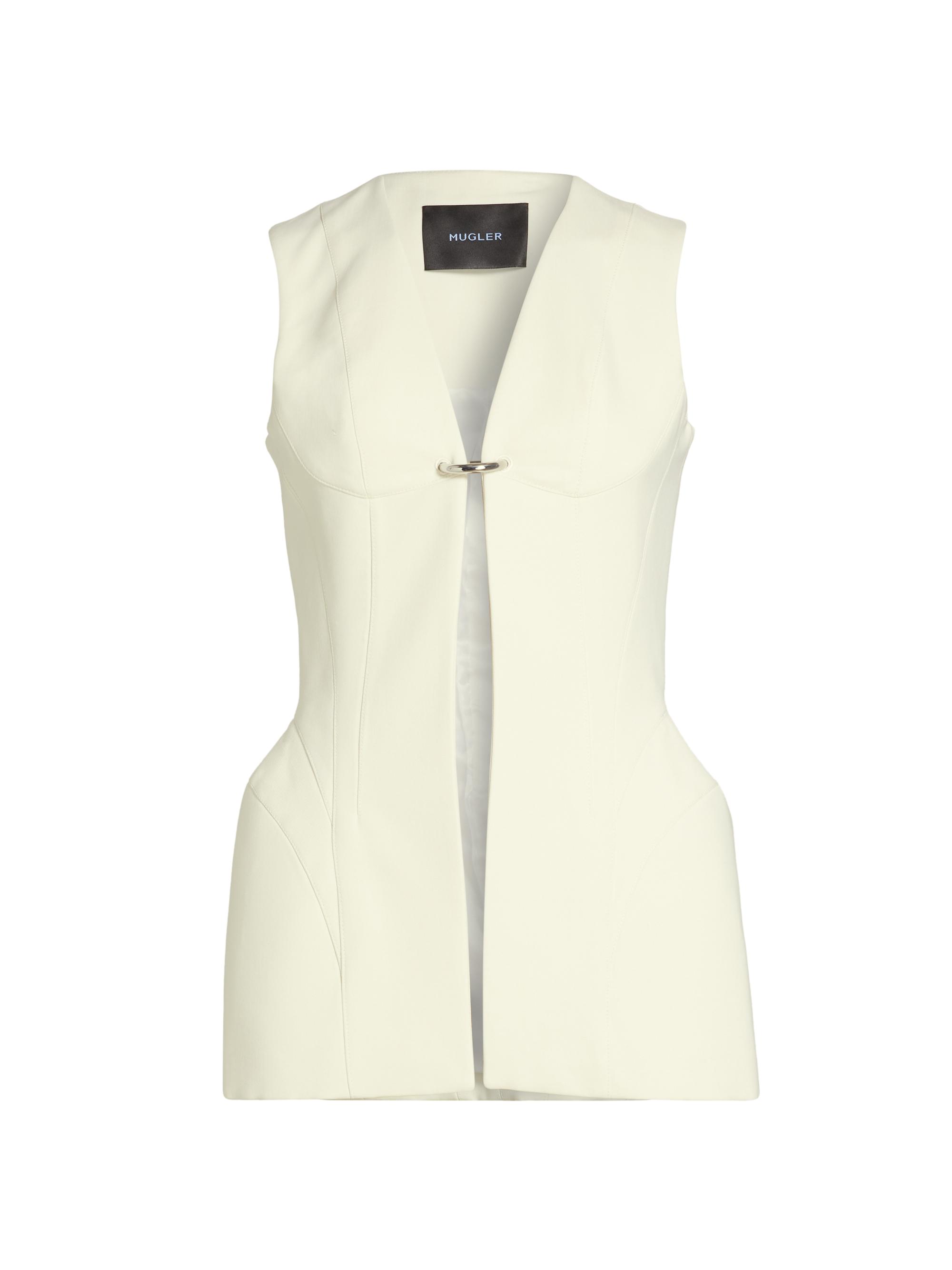 Mugler Women's Heavy Fluid Hardware Vest - Off White