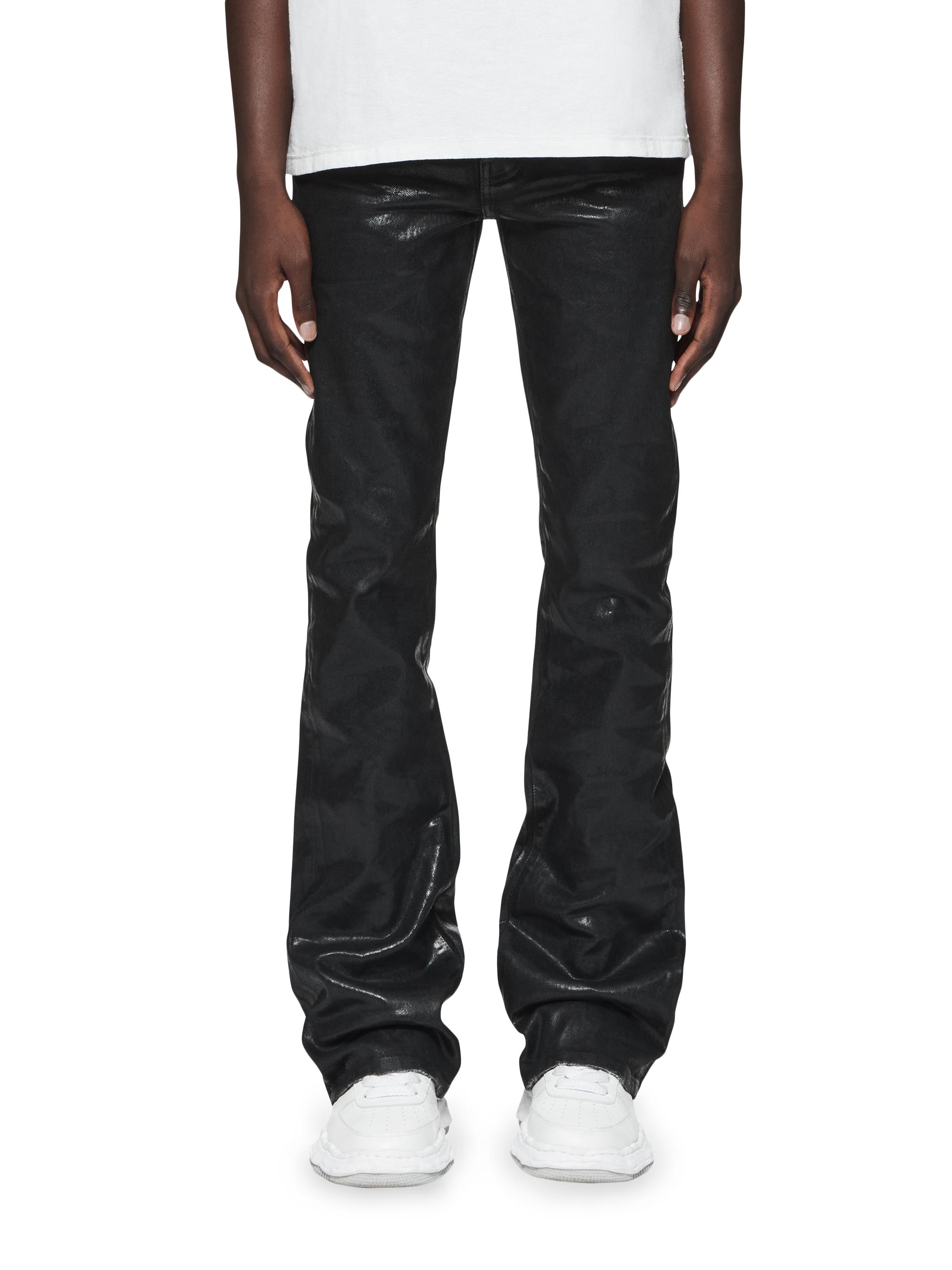 Purple Brand Men's P004 Coated Flare Jeans - Black