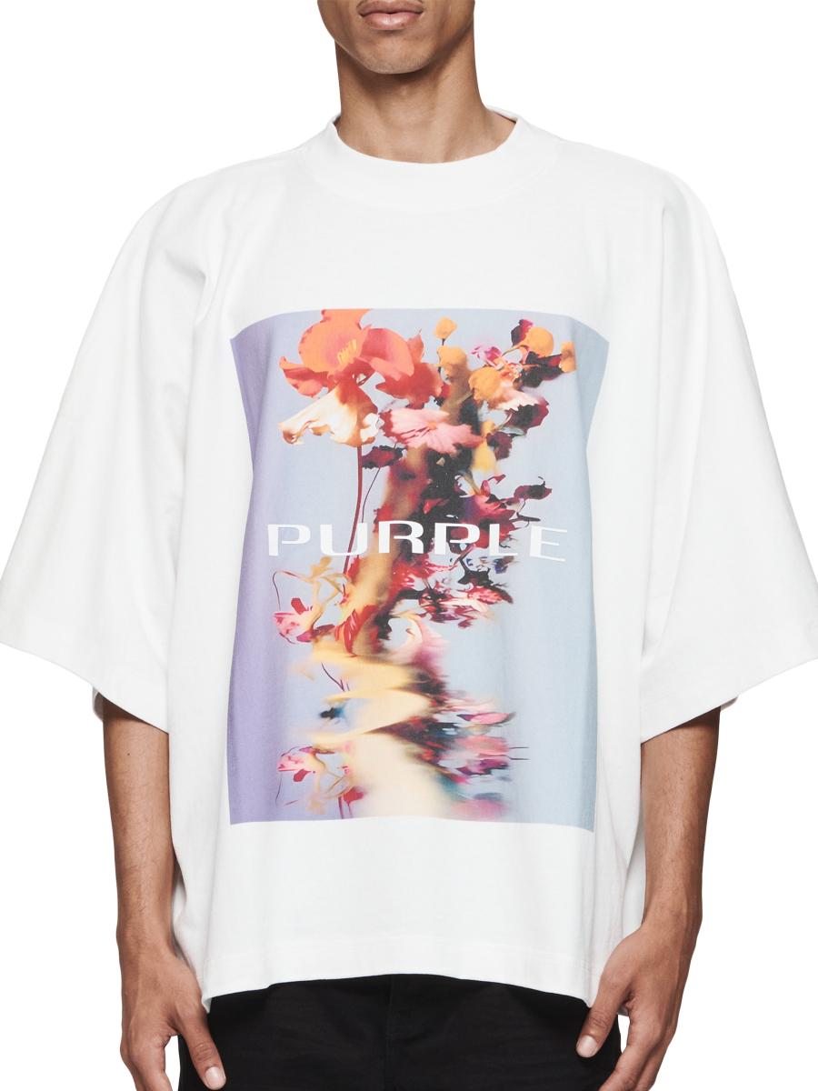 Purple Brand Flower Heavyweight Jersey Oversized T-Shirt