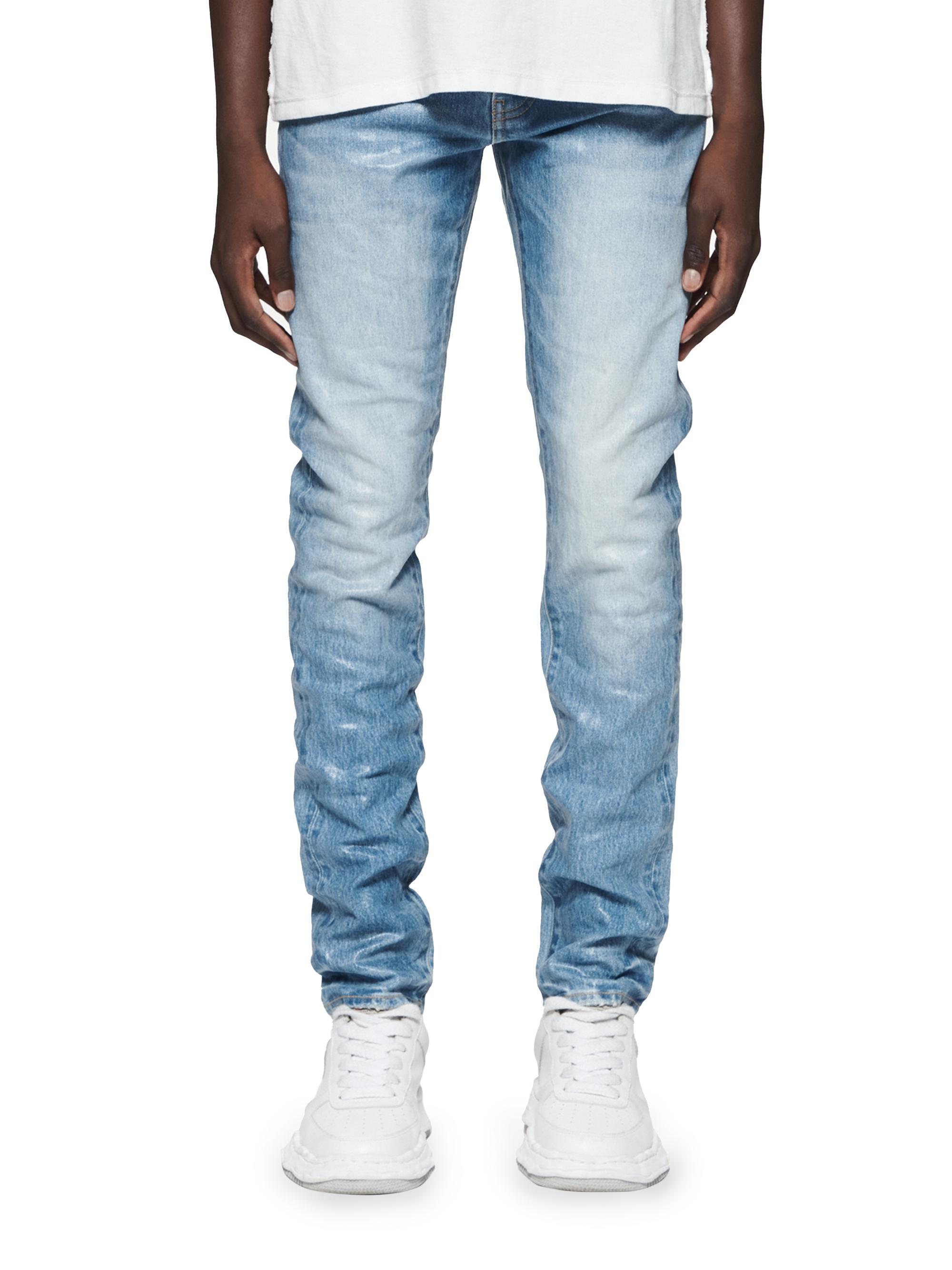 Purple Brand Men's P001 Coated Skinny Jeans - Light Indigo