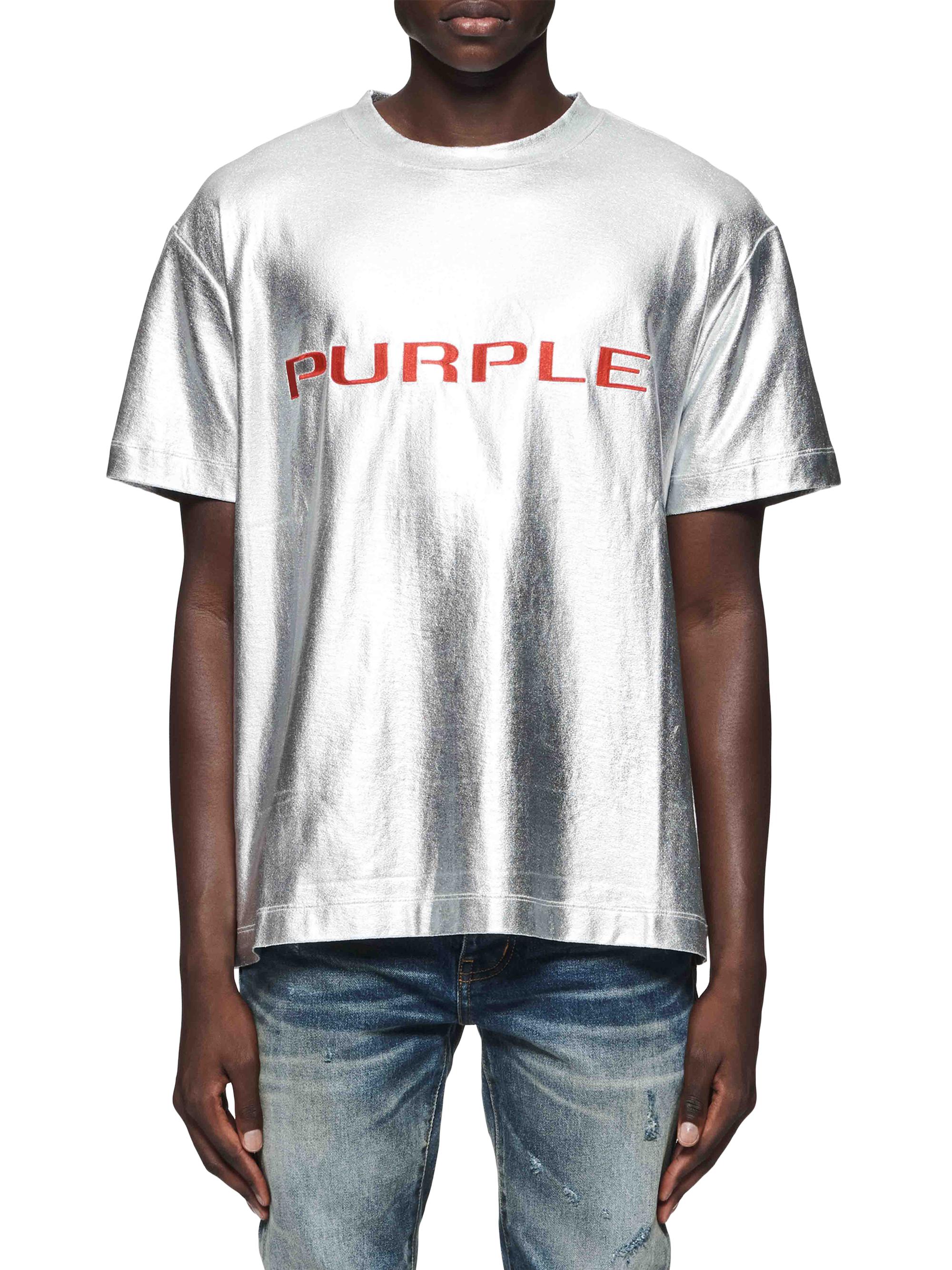 LGB】Shirts G Purple & Silver Line