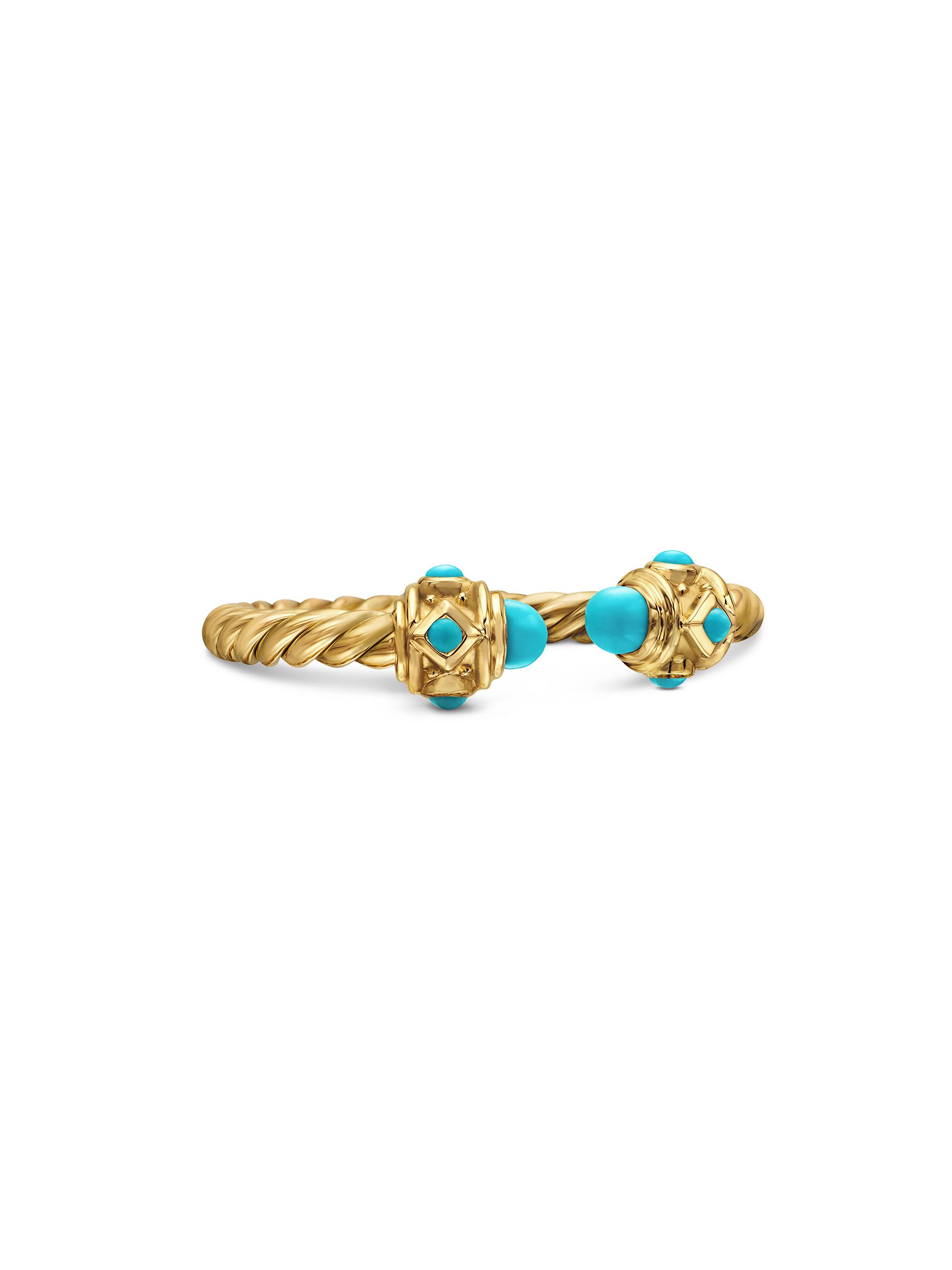 David Yurman Women's Renaissance Ring in 18K Yellow Gold - Turquoise