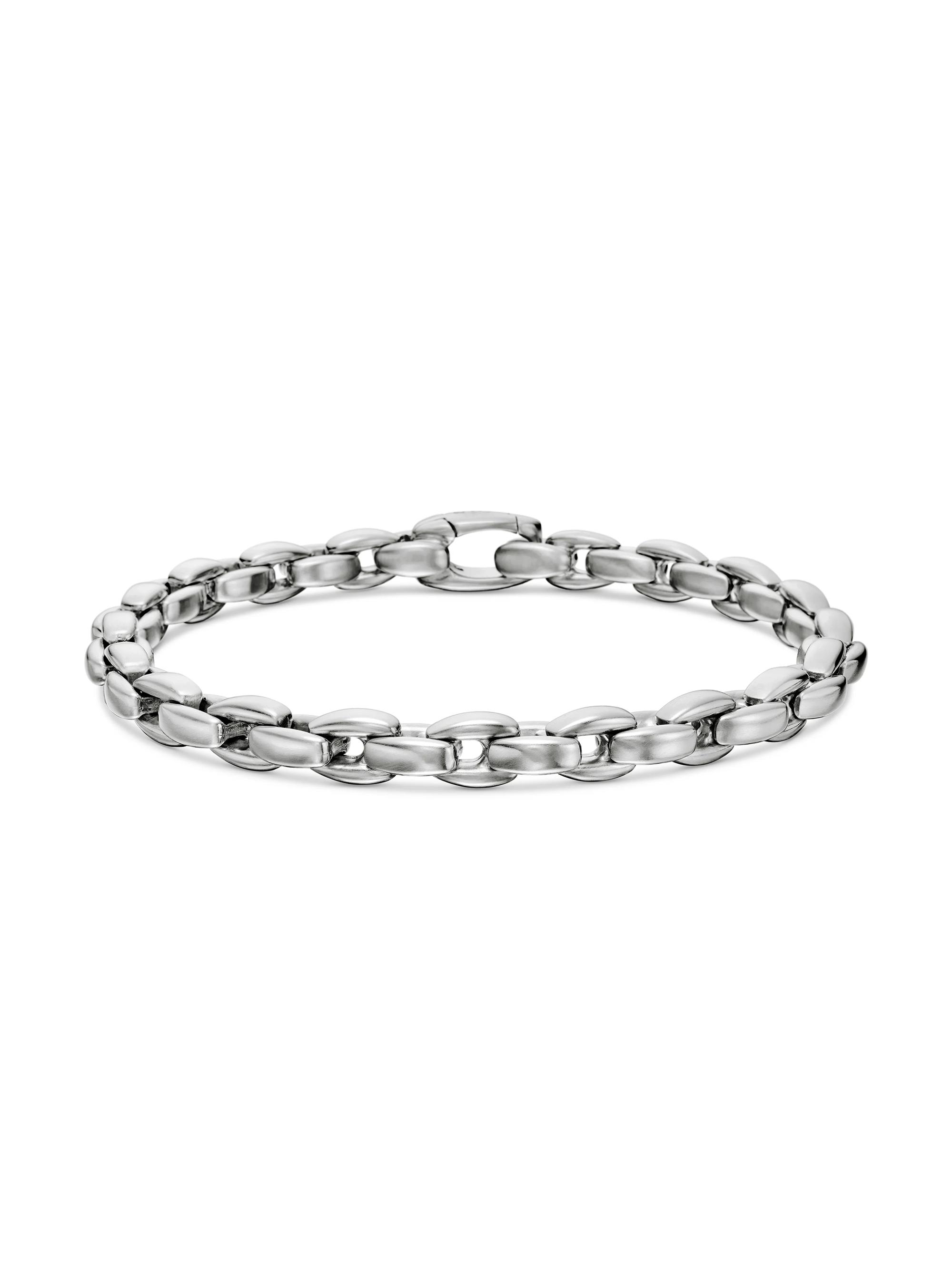 David Yurman Men's Elongated Box Chain Bracelet in Sterling Silver, 6MM - Silver