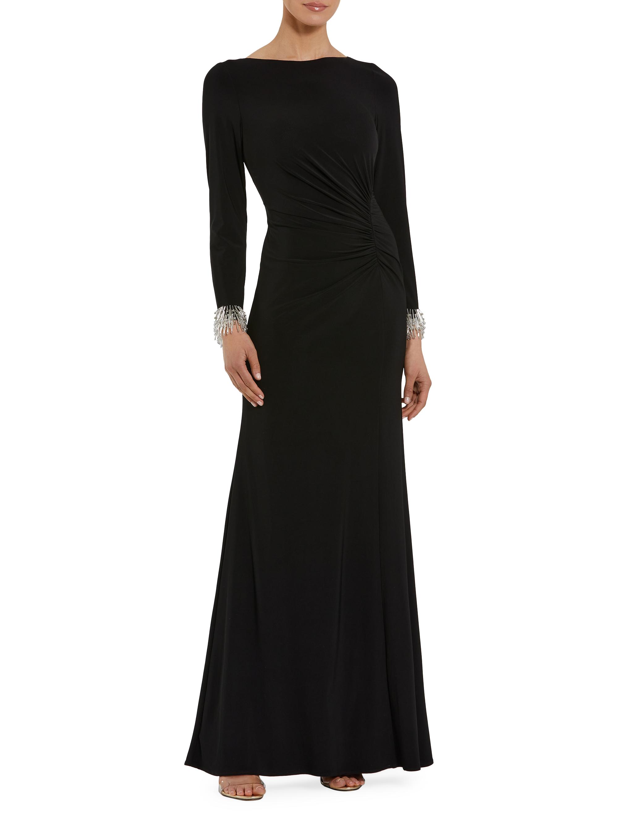 Mac Duggal Beaded Jersey Long-Sleeve Gown | Saks Fifth Avenue