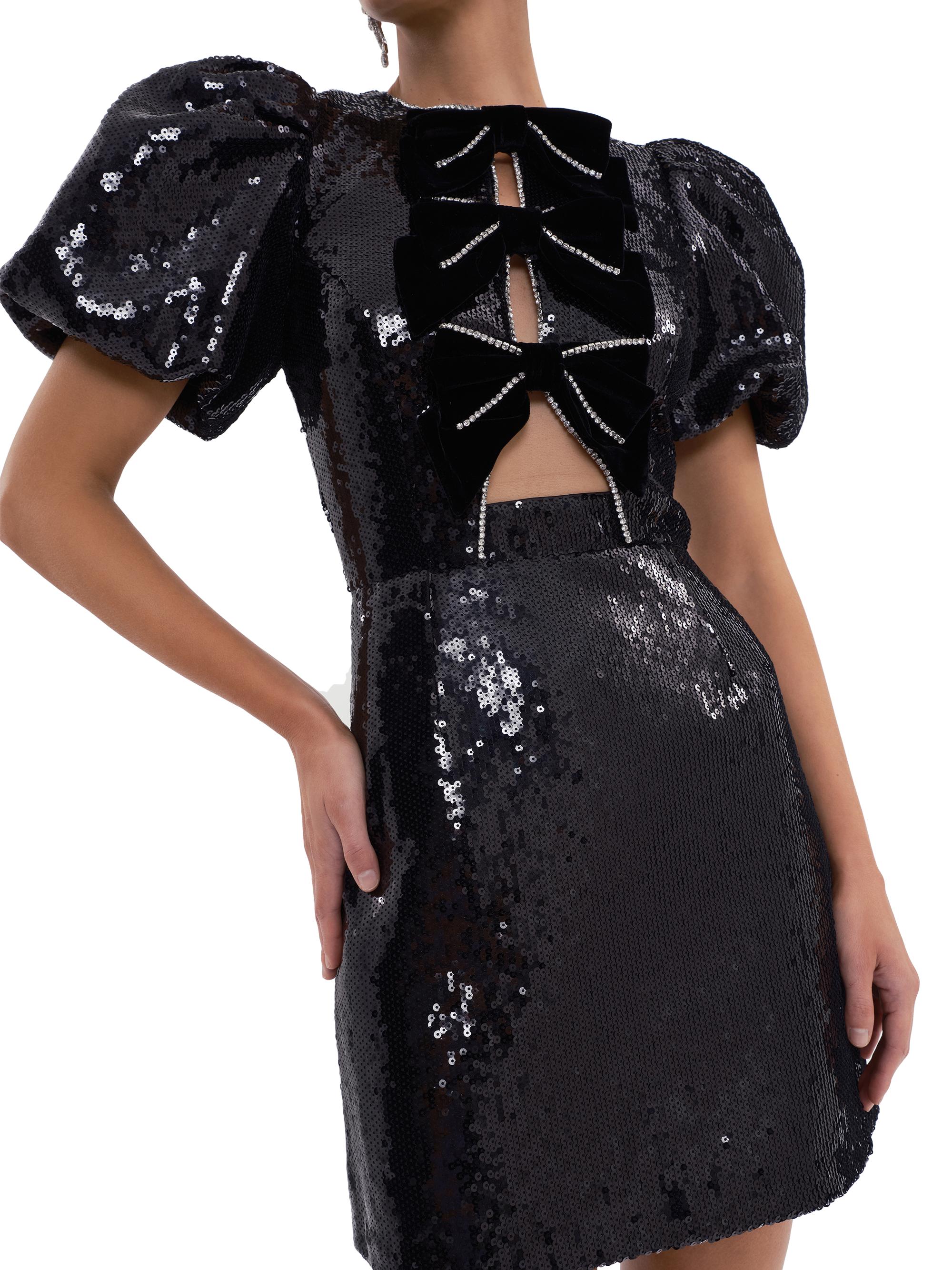 Rebecca Vallance Nicky Hilton x Rebecca Vallance Lena Sequined Bow