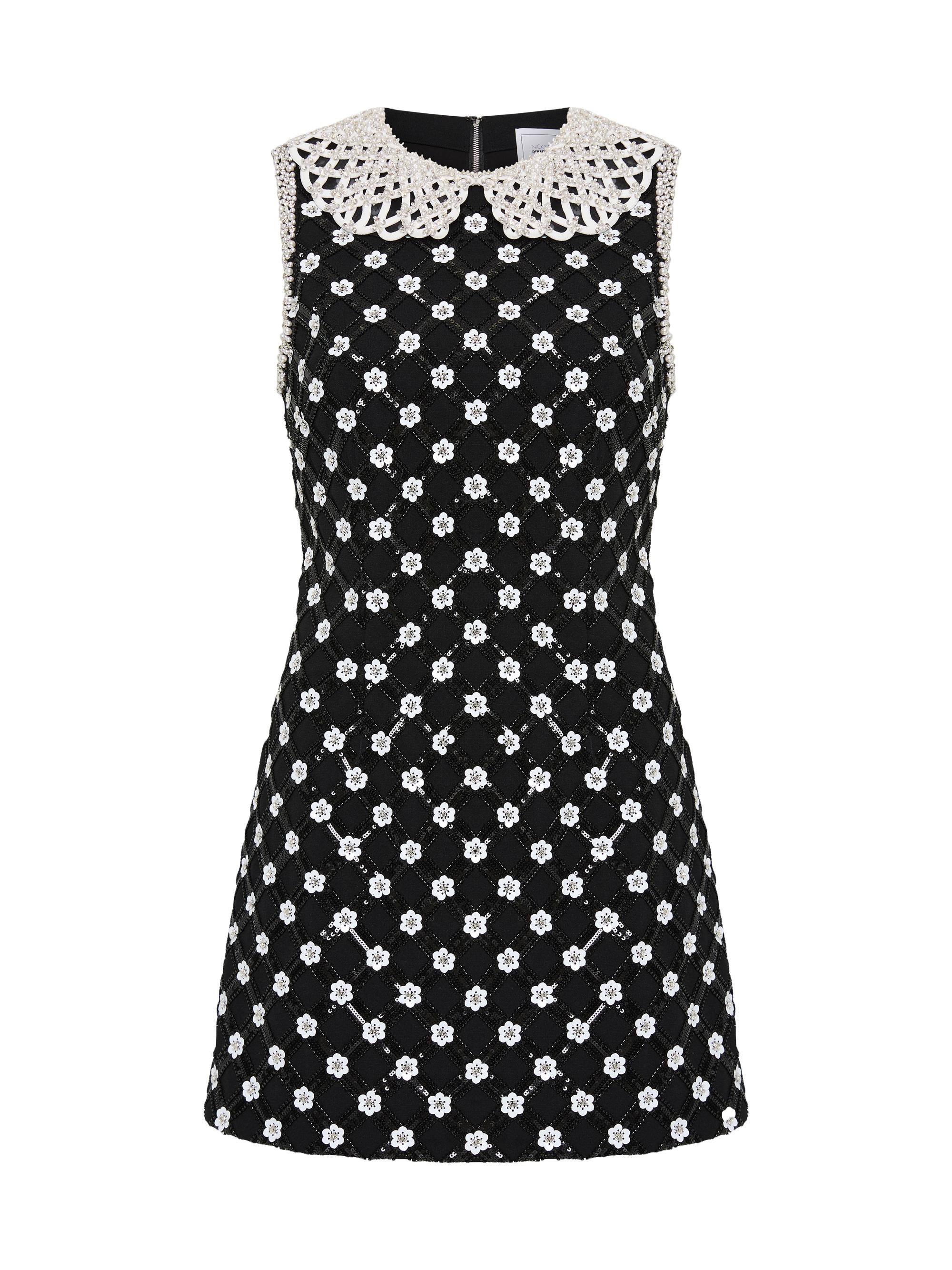 Rebecca Vallance Women's Nicky Hilton x  Alivia Sequin & Faux Pearl Minidress - Black