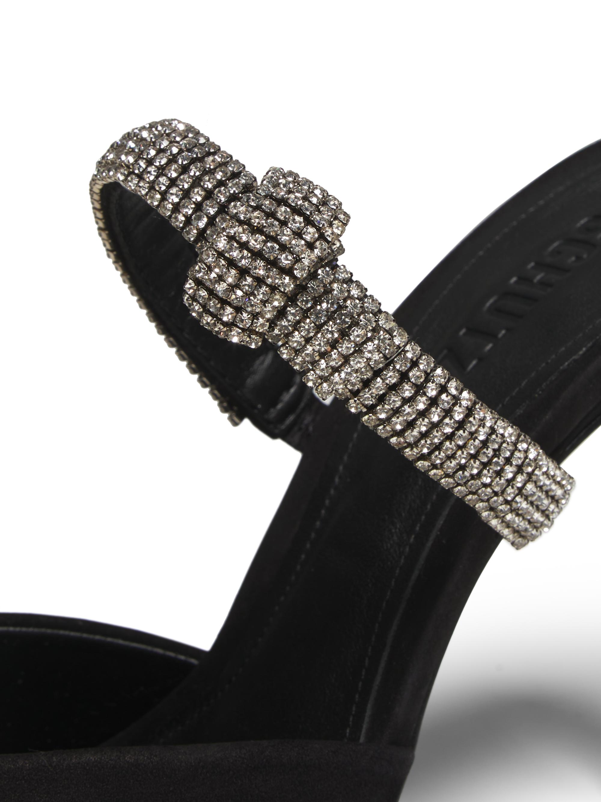 Schutz Pearl Curve 100MM Crystal-Embellished Nubuck Mules | Saks