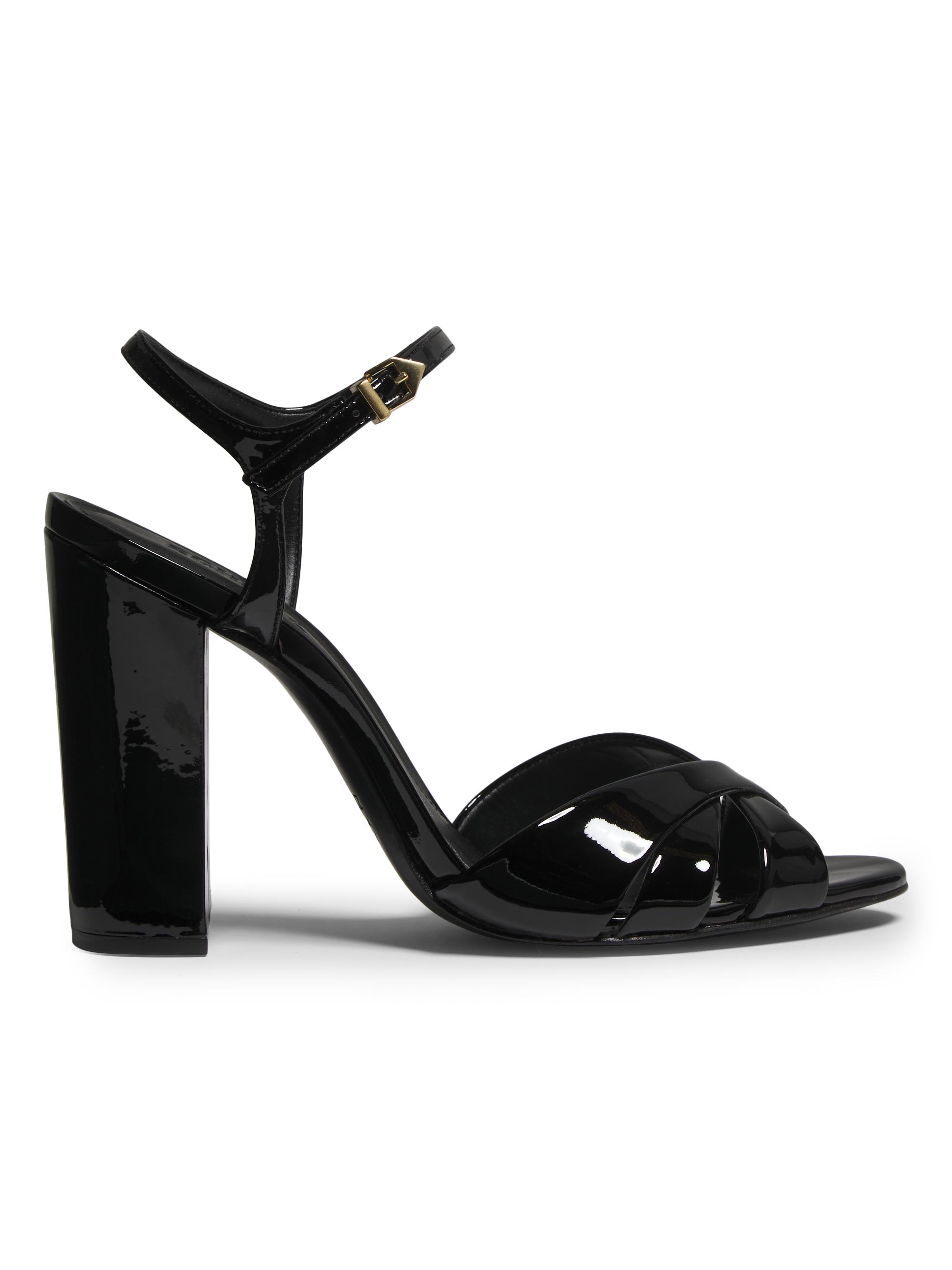 Schutz Women's Keefa 100MM Patent Leather Sandals - Black