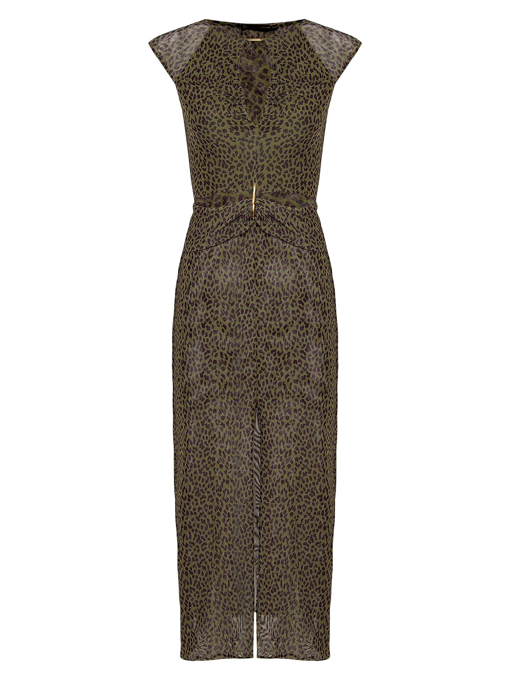 ViX by Paula Hermanny Women's Rosewood Tori Leopard Mesh Midi-Dress