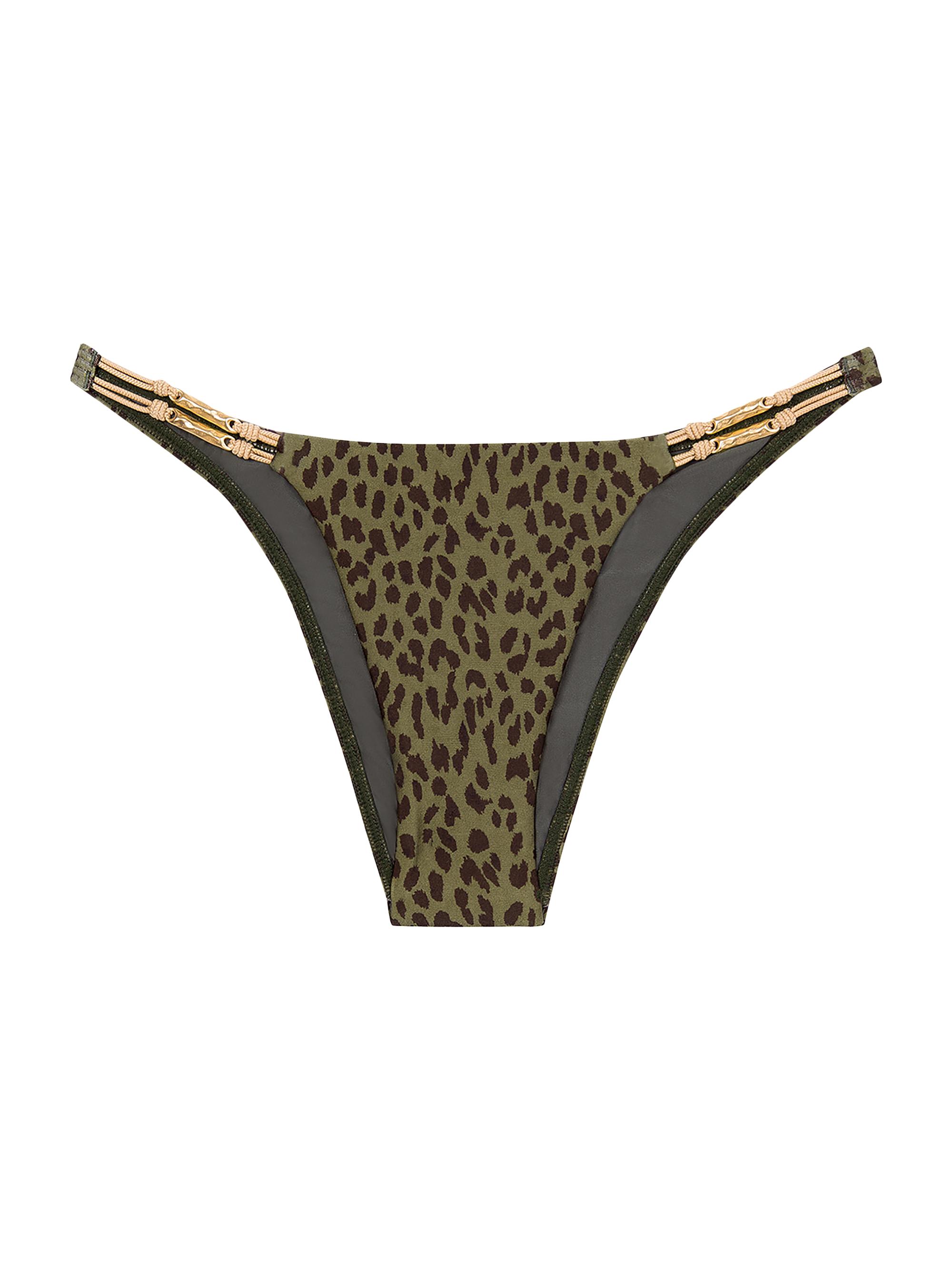 ViX by Paula Hermanny Women's Rosewood Ruth Leopard Cheeky Bikini Bottoms