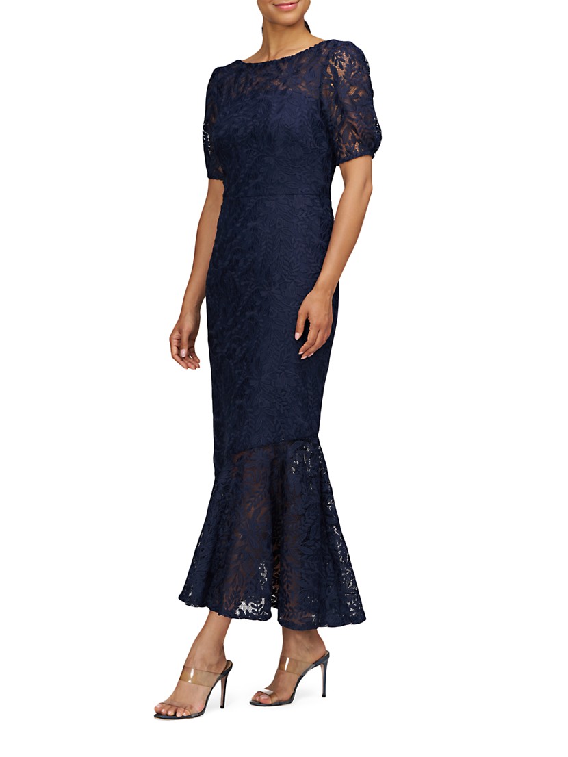 Shop Kay Unger Portia Floral Lace Midi-Dress | Saks Fifth Avenue Shop Kay Unger Portia Floral Lace Midi-Dress | Saks Fifth Avenue