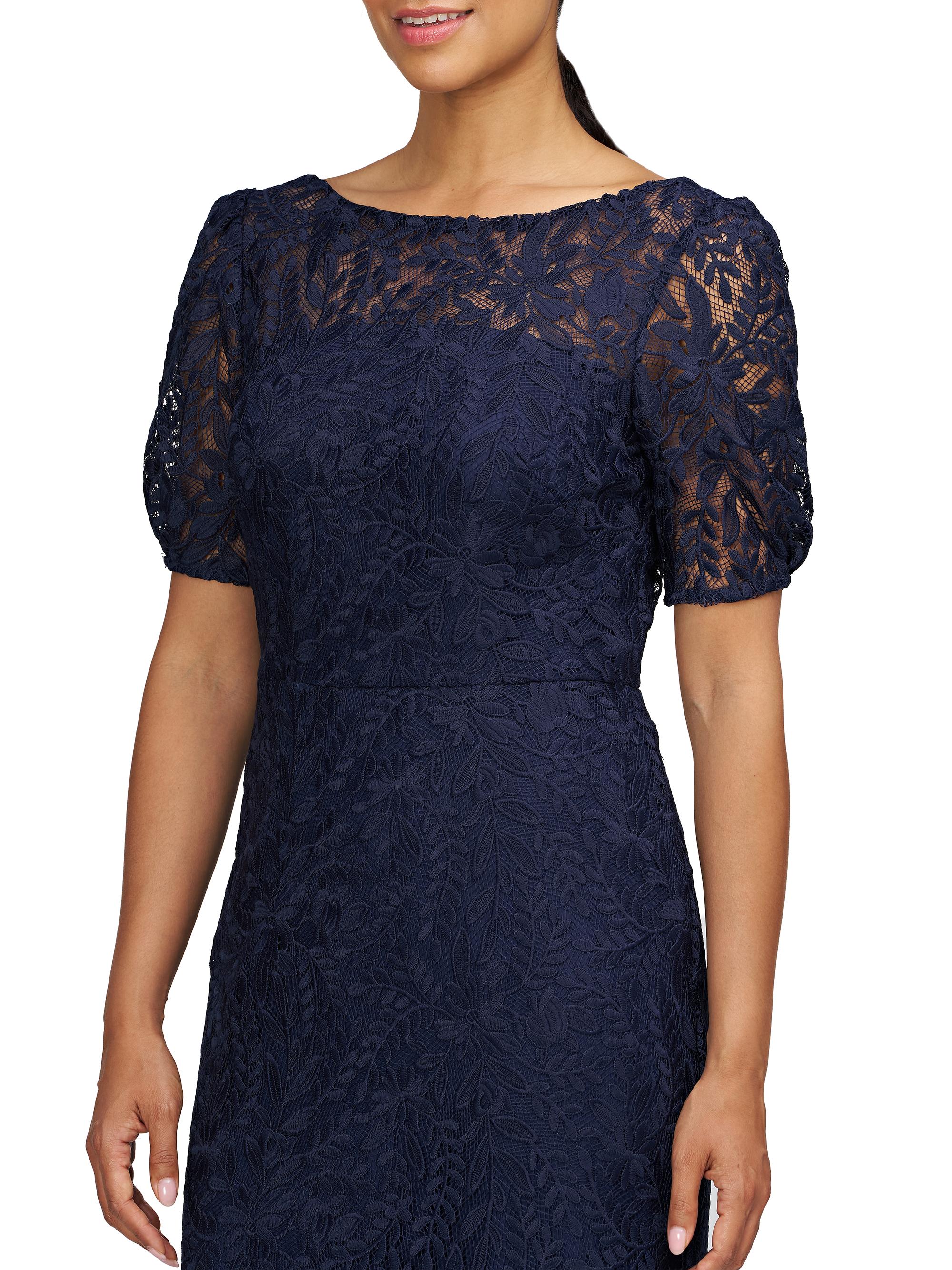 Kay Unger Portia Floral Lace Midi-Dress | Saks Fifth Avenue
