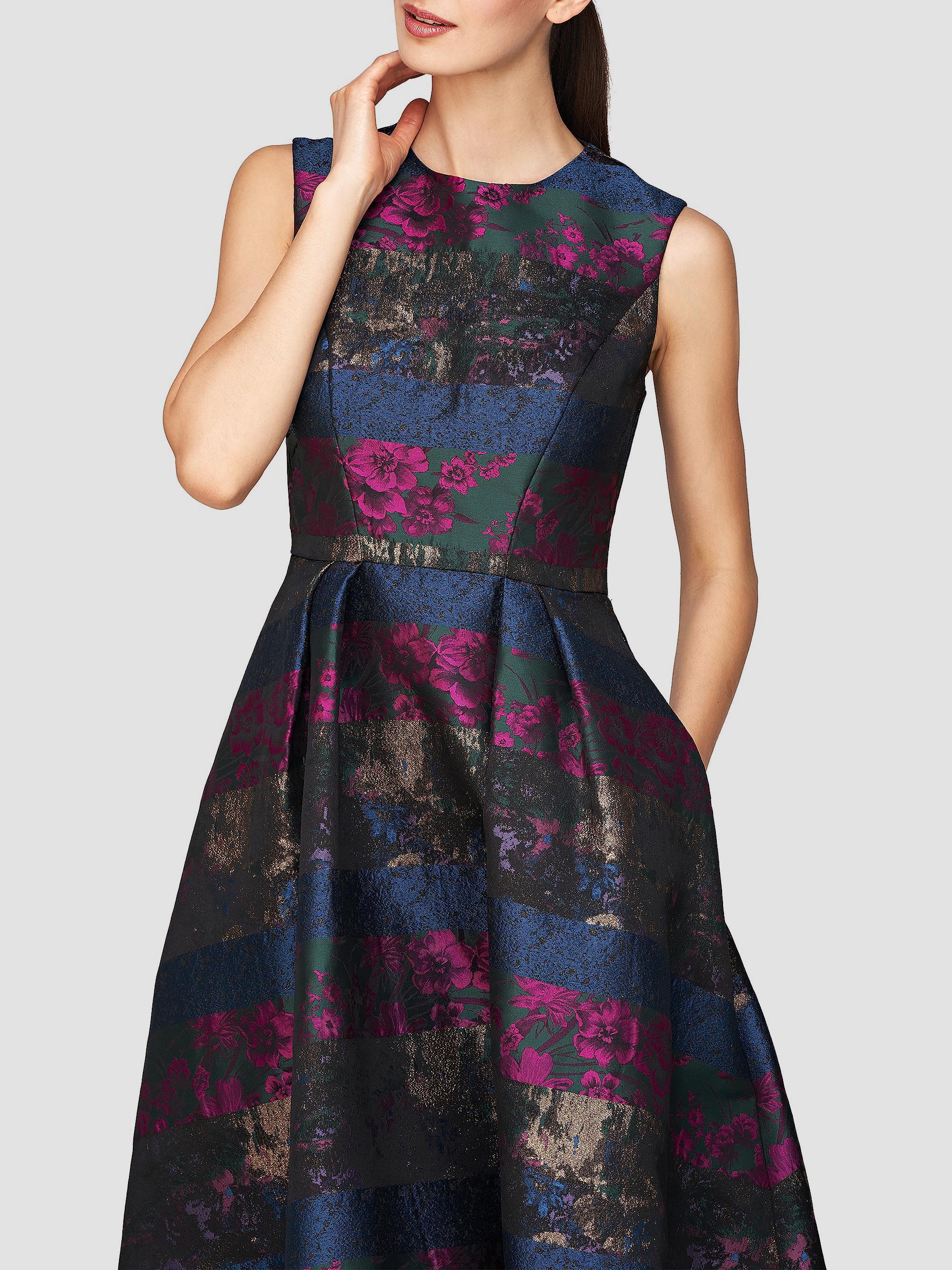 Kay Unger Faye Painterly Jacquard Cocktail Dress | Saks Fifth Avenue