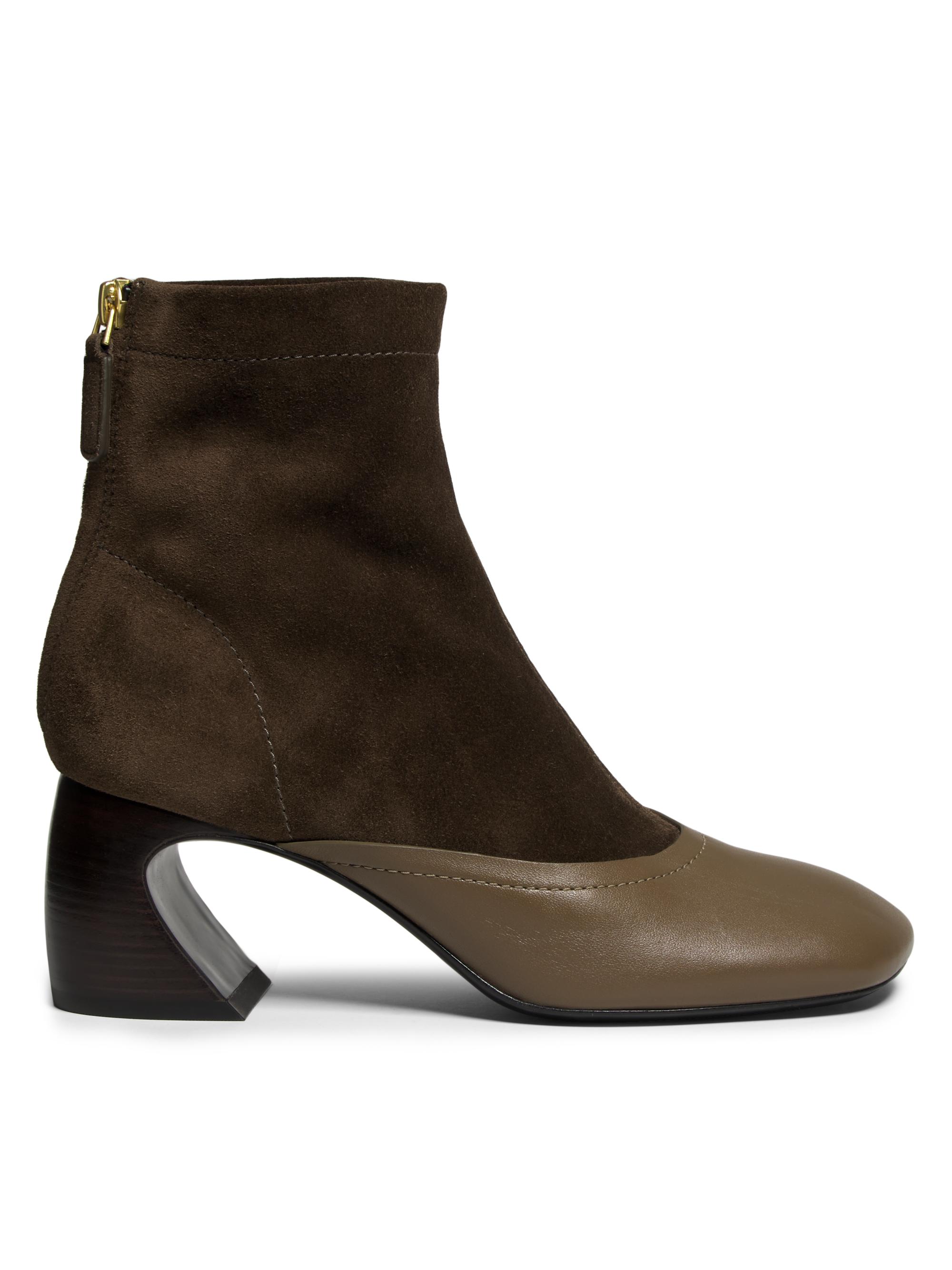 3.1 Phillip Lim Women's ID Soft 5MM Crescent-Heel Boots - Portobello Chocolate