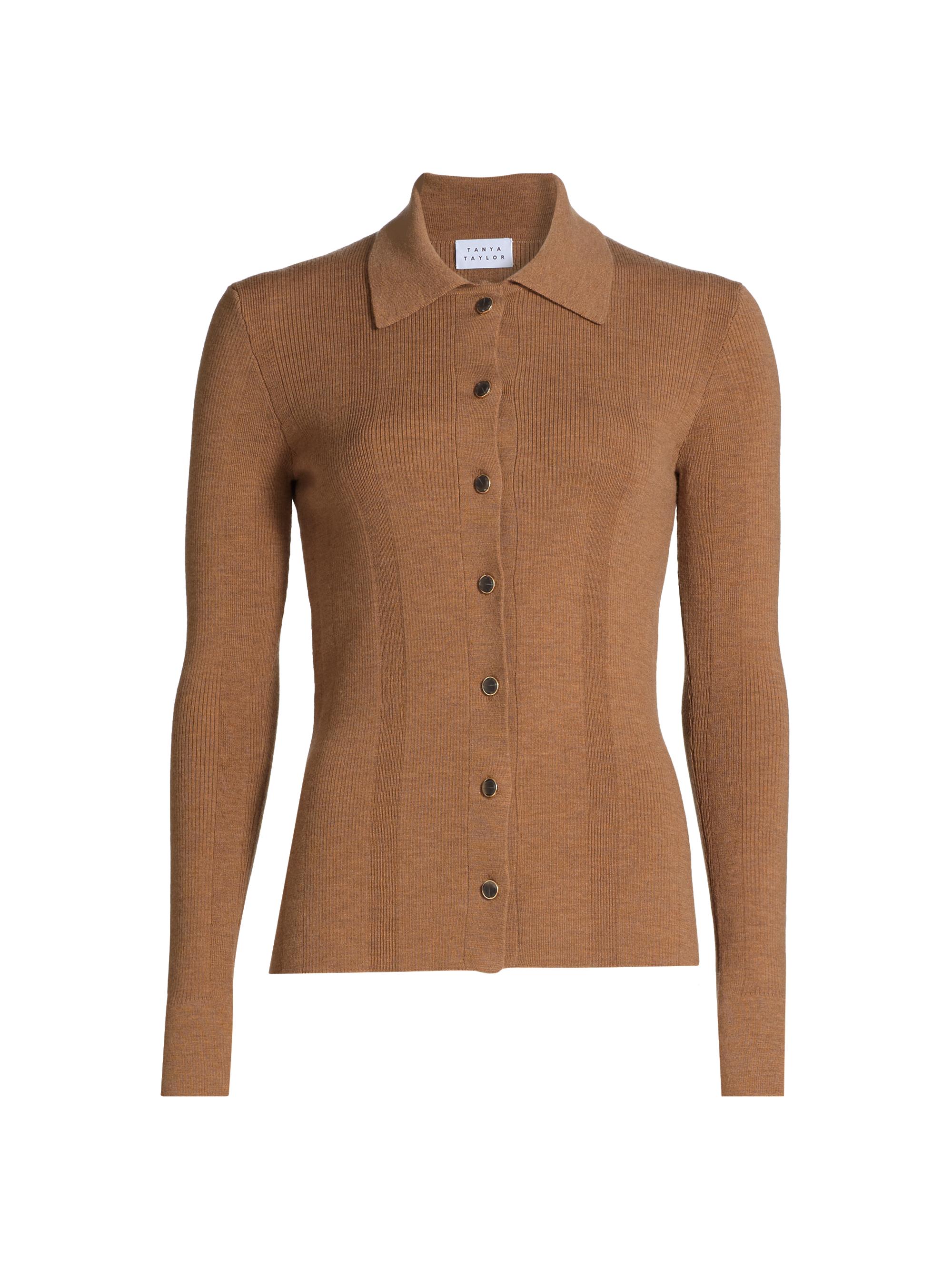 Tanya Taylor Women's Perry Wool Knit Top - Toffee