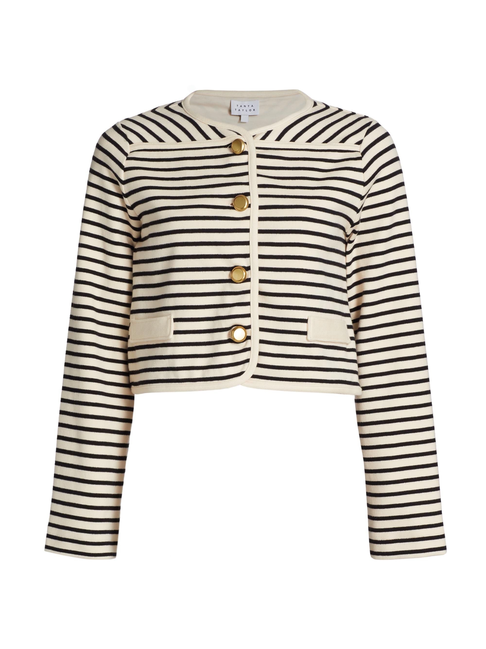 Tanya Taylor Women's Graham Stripe Jacket - Cream Black