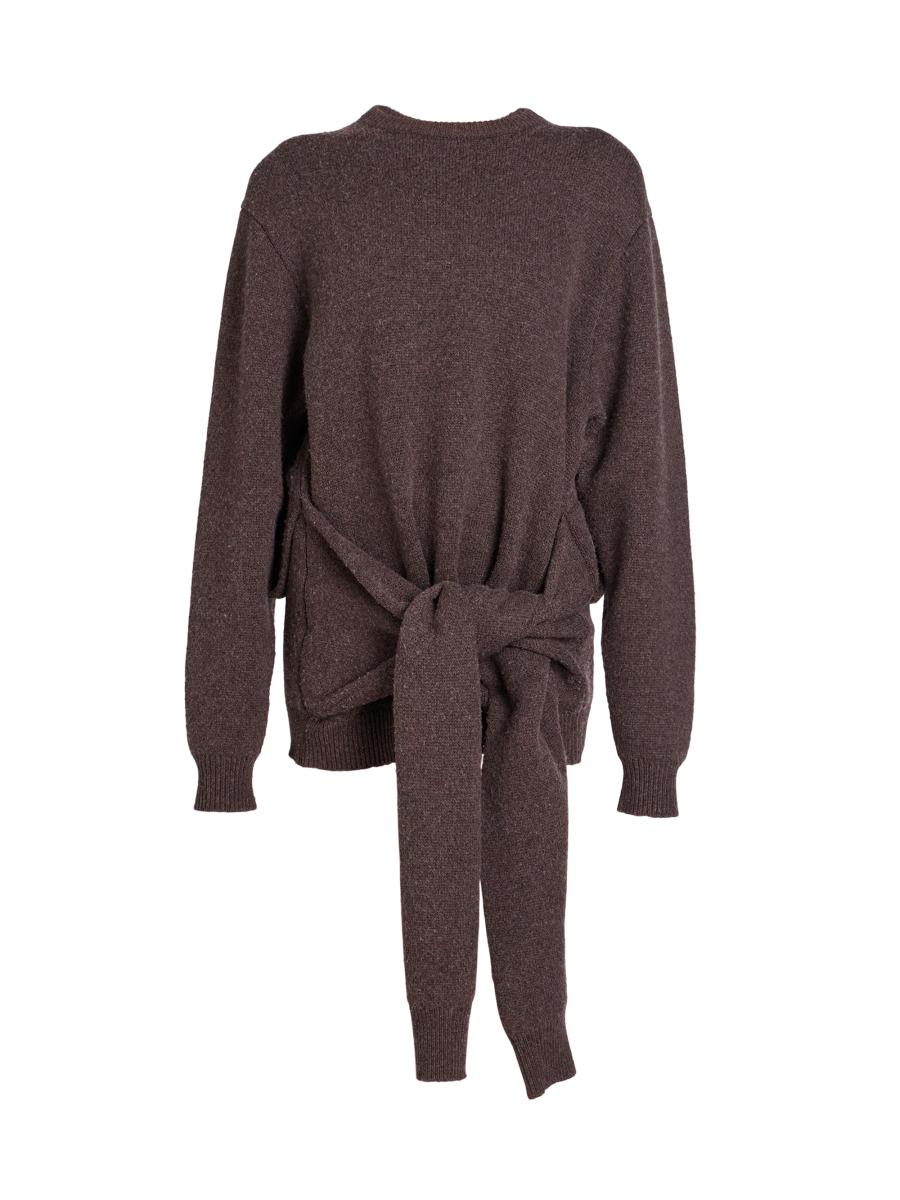 【送料&関税込】J.W. Anderson Light Brown Alpaca Blend Sweat JW Anderson Men's V-Neck Gradient Jumper in Chocolate Brown