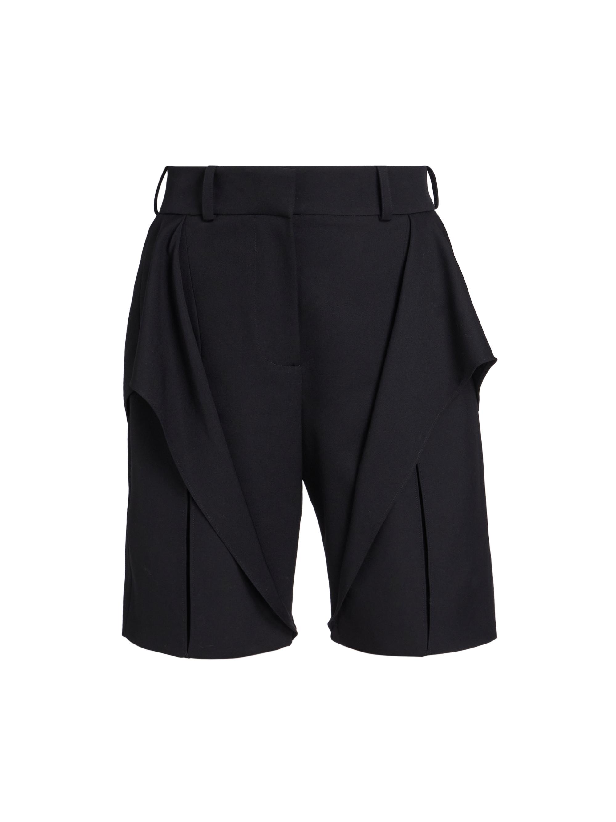 JW Anderson Women's Wool Sculptural Bermuda Shorts - Black