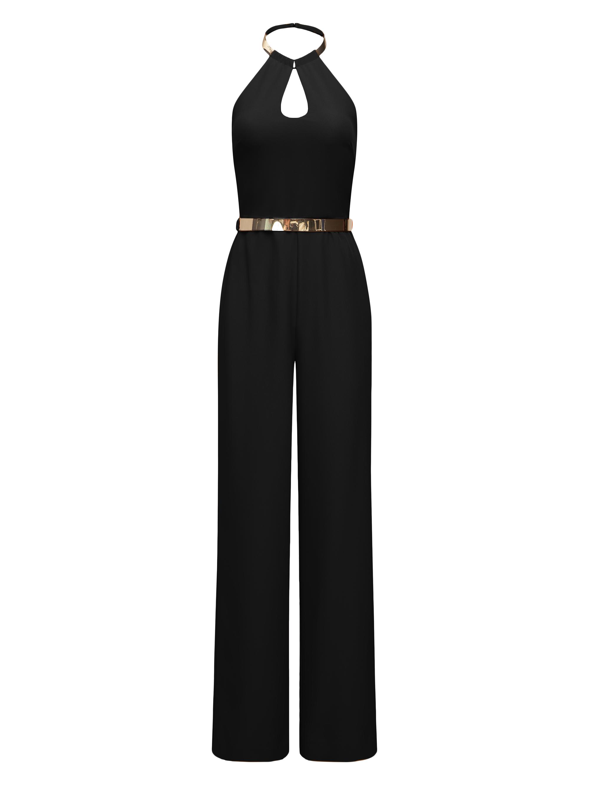 美品 セオリー 22AW LIGHT CREPE BELTED JUMPSUIT Structured Crepe Forever Belted Jumpsuit | Karen Millen