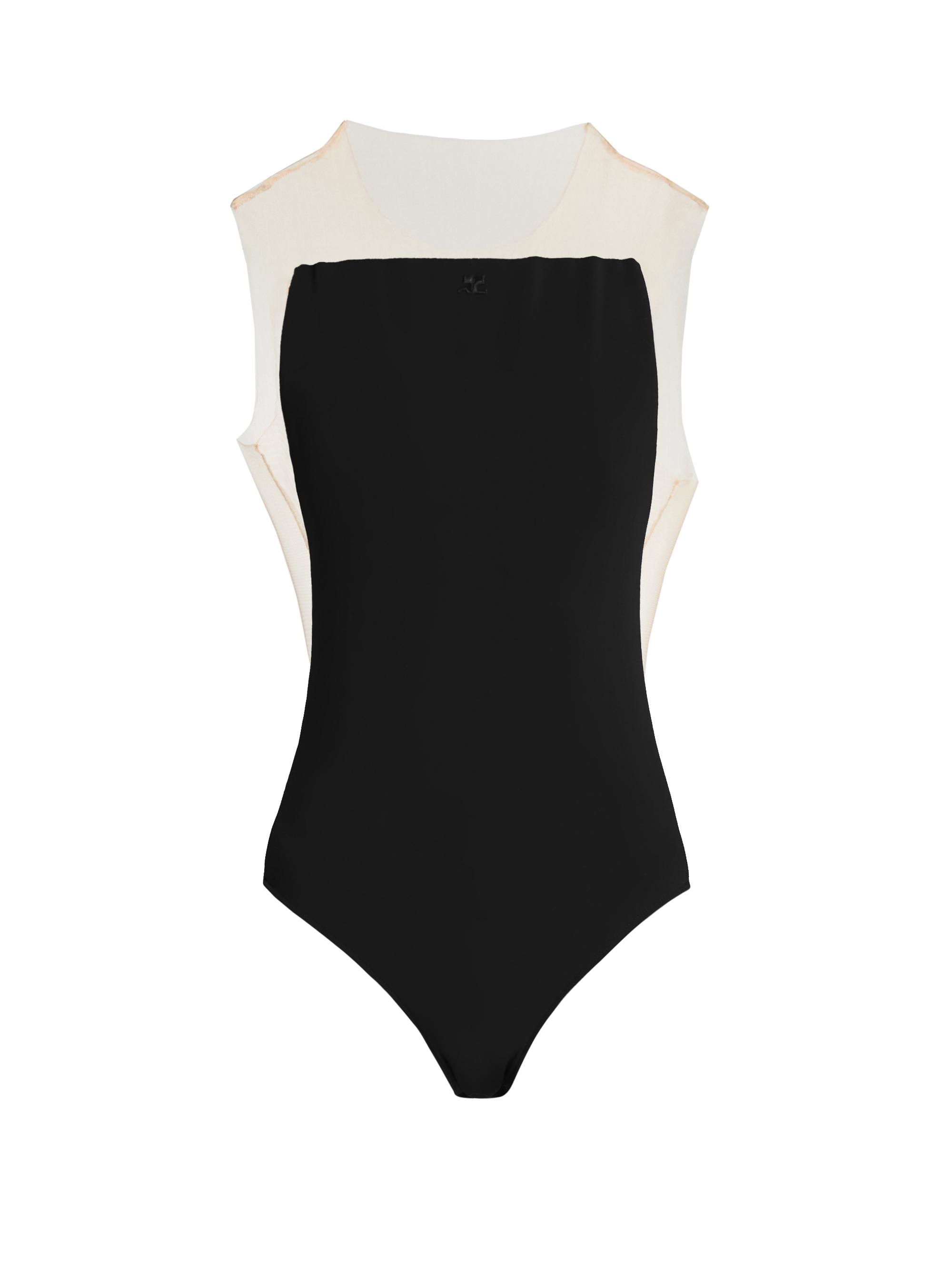 Courrèges Women's Frame Illusion Bodysuit - Sand Black