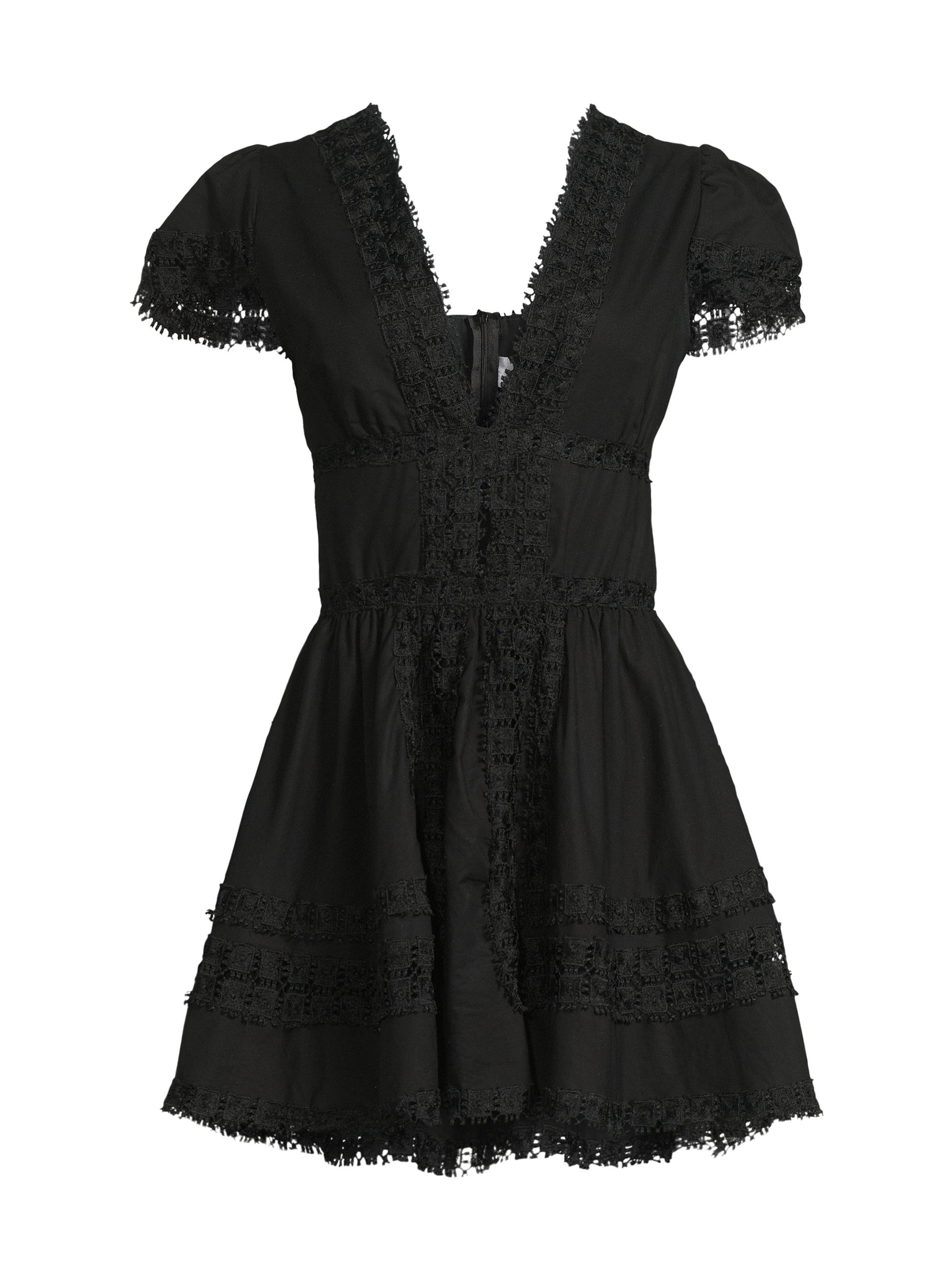 Peixoto Piper Lace-Trimmed Cotton Minidress | Saks Fifth Avenue