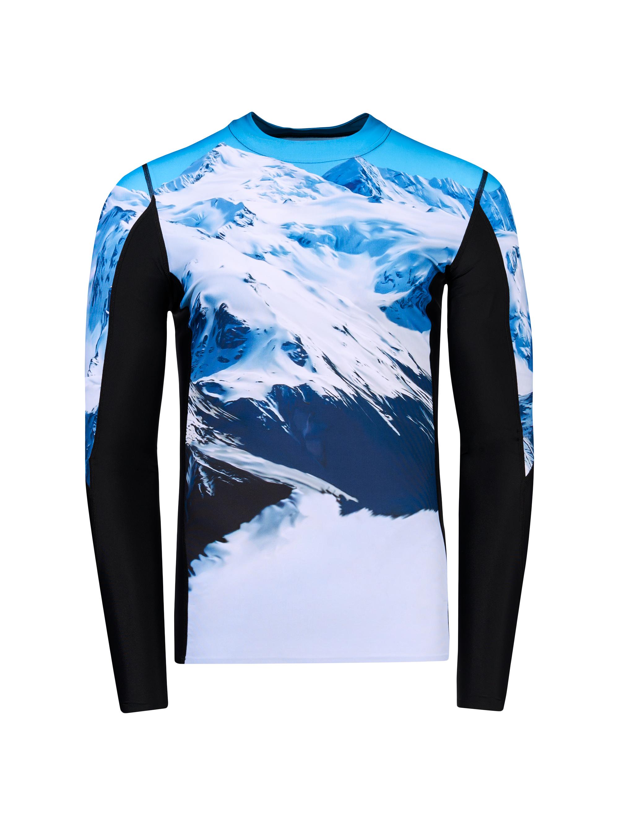 Perfect Moment Men's Mountain Long-Sleeve Performance Top - Landscape