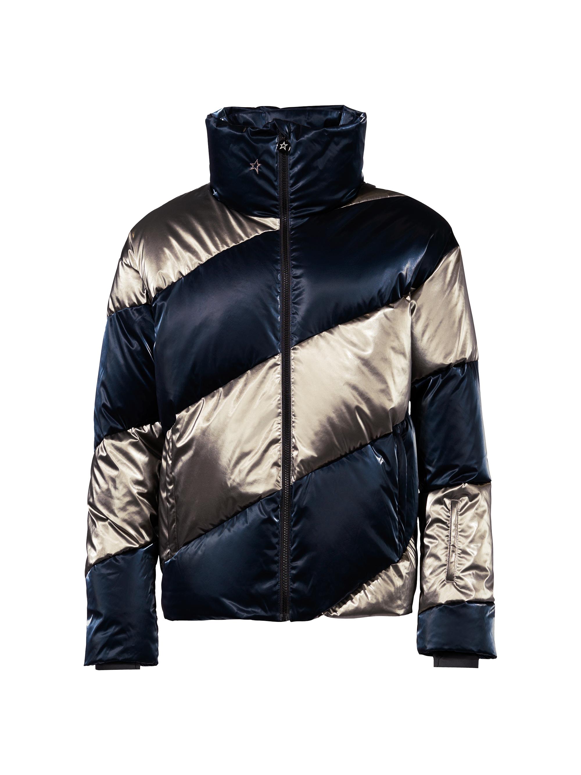 Perfect Moment Men's Super Mojo Metallic Quilted Down Jacket - Liquid Blue