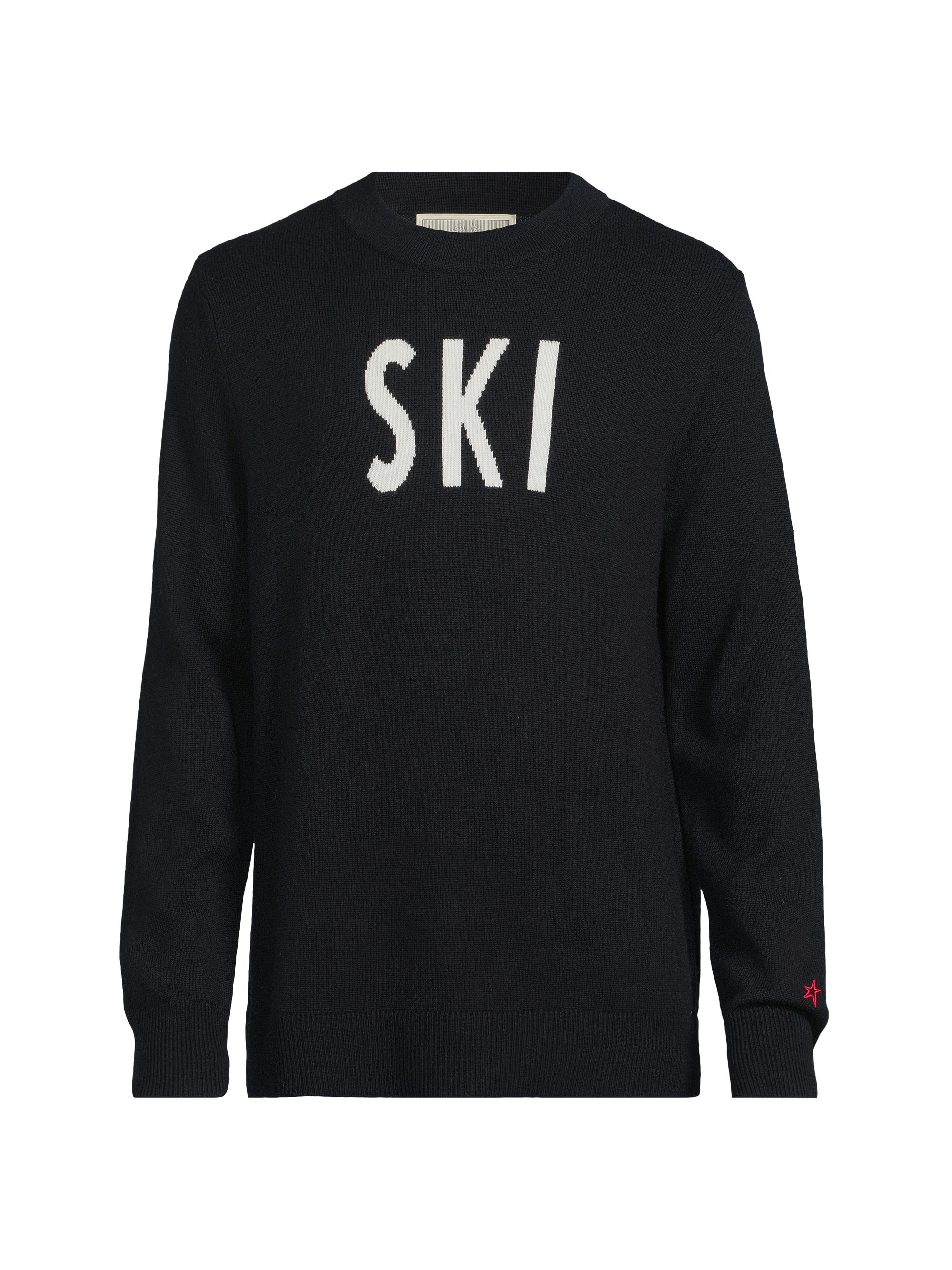Perfect Moment Men's Ski Wool Sweater - Dark Charcoal Blue