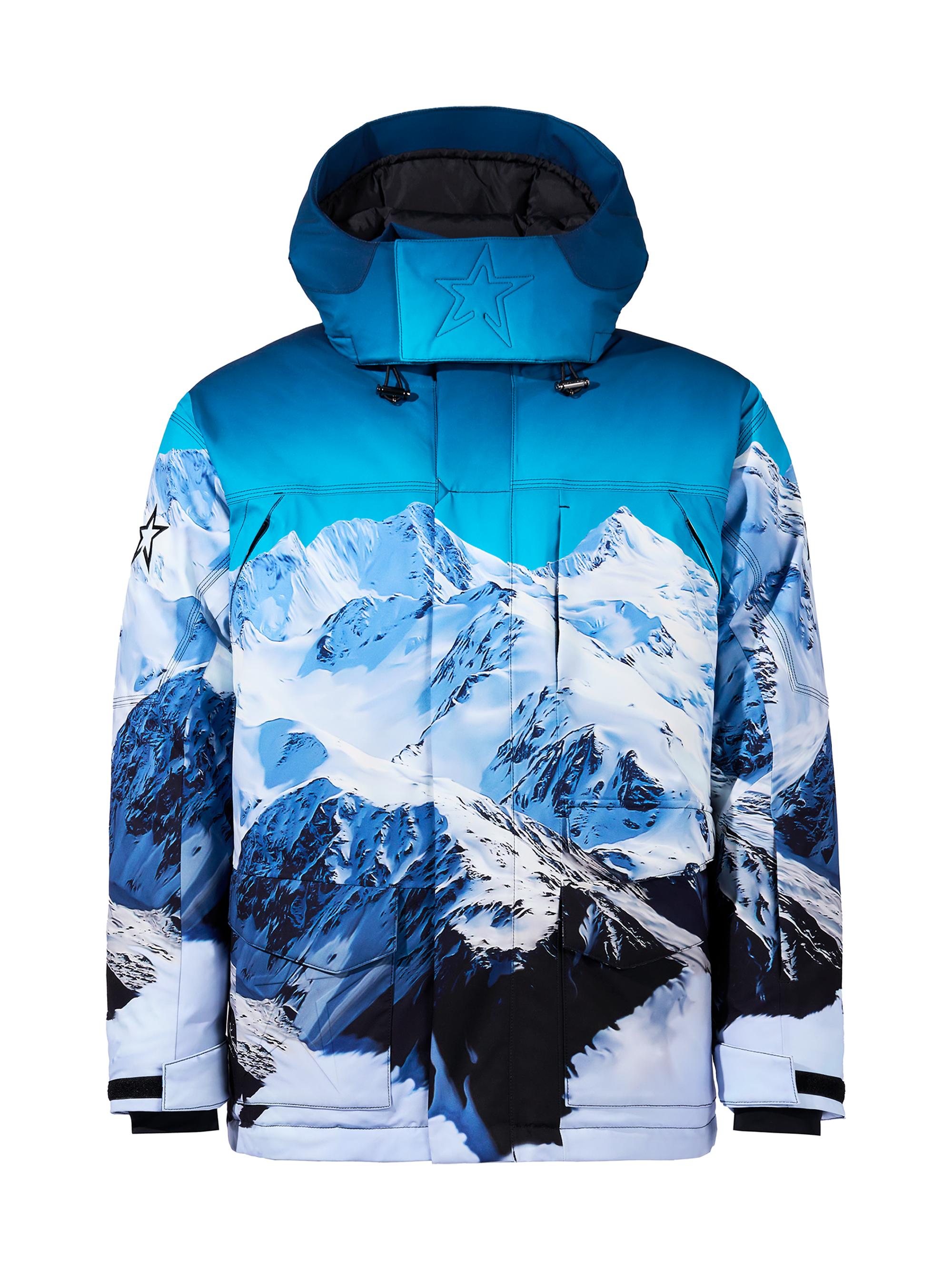 Perfect Moment Men's Max Mountain Down Hooded Ski Parka - Landscape