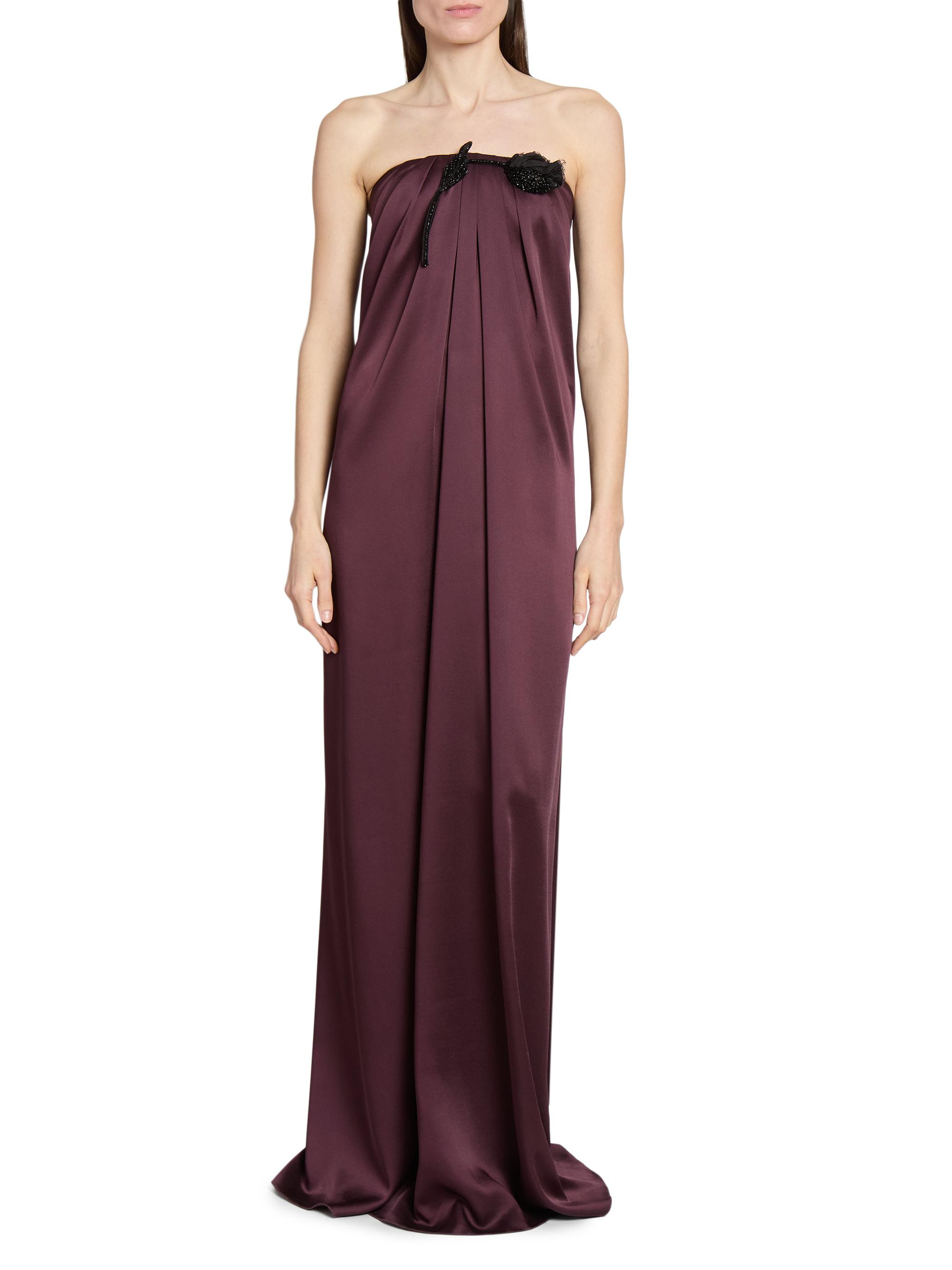 Erdem Bustier Draped Satin Gown Saks Fifth Avenue - Main Image