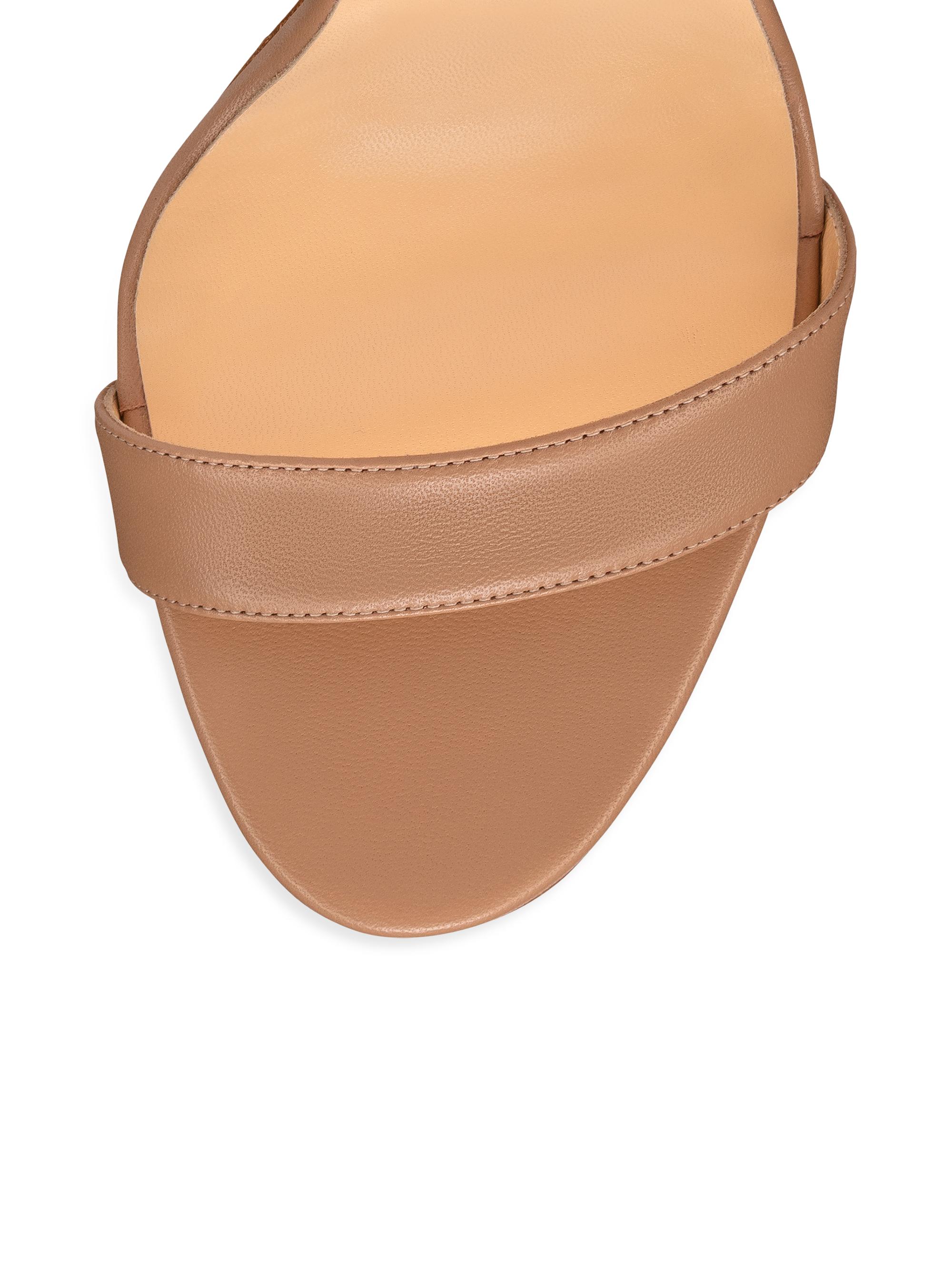 Christian Louboutin Loubigirl 100MM Leather Sandals | Saks Fifth