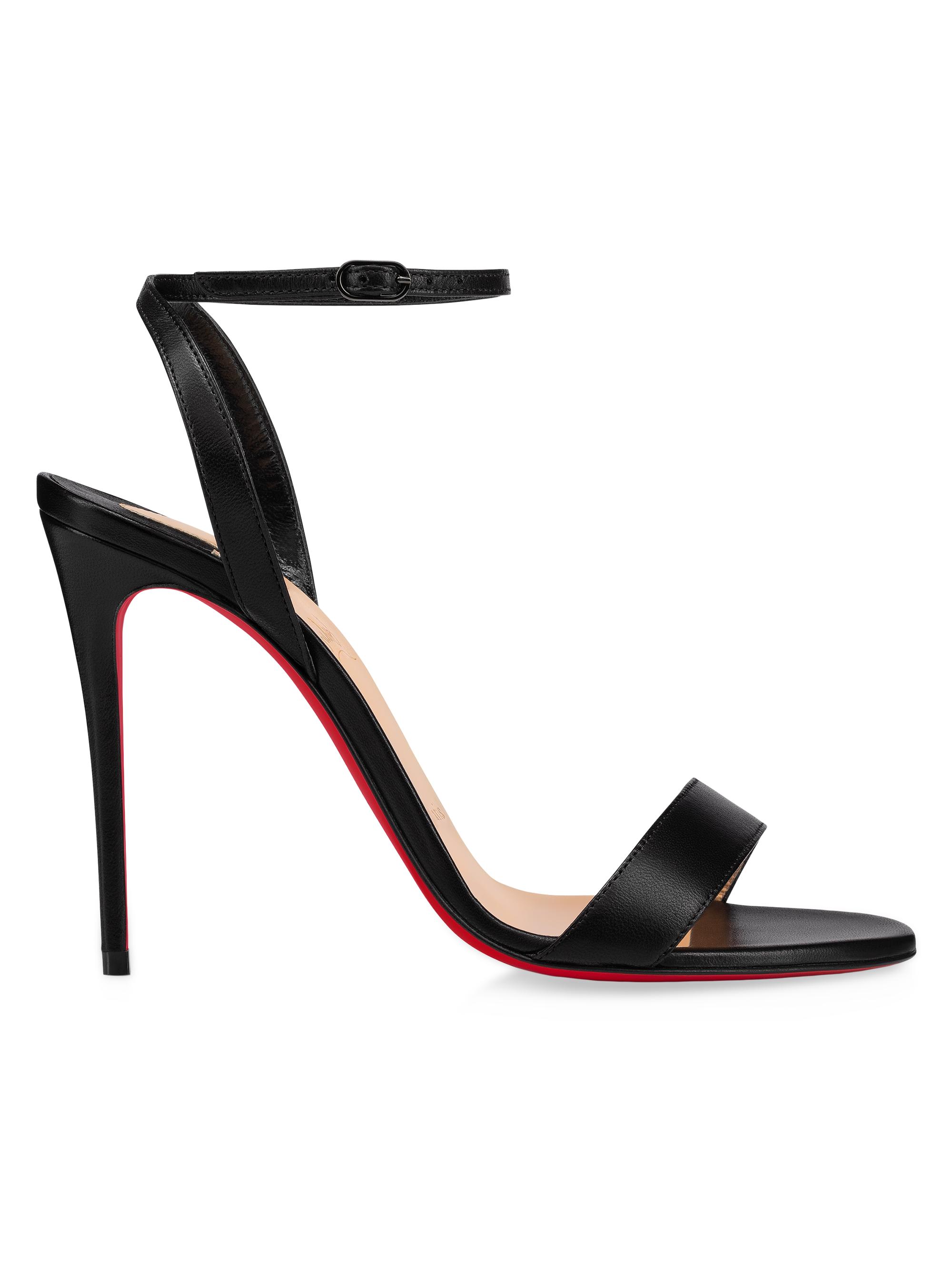 Christian Louboutin Women's Loubigirl 100MM Leather Sandals - Black