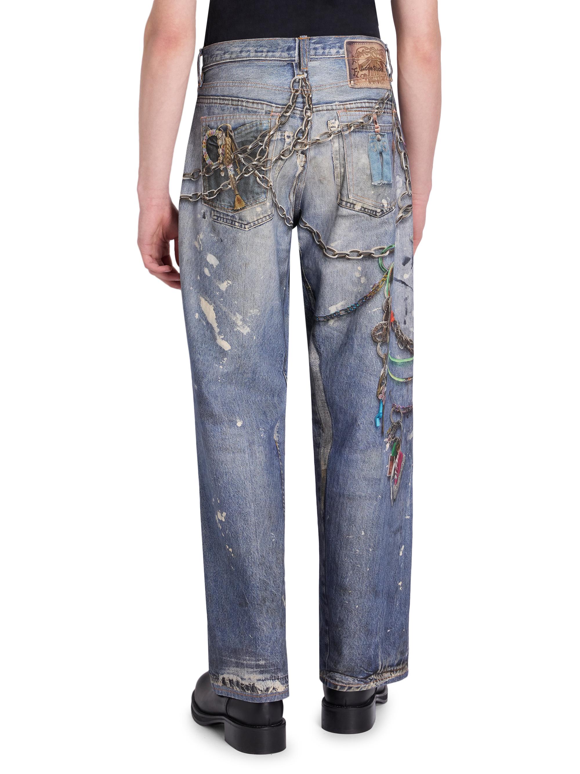 Acne Studios 1981 Splatter Keychain Jeans | Saks Fifth Avenue