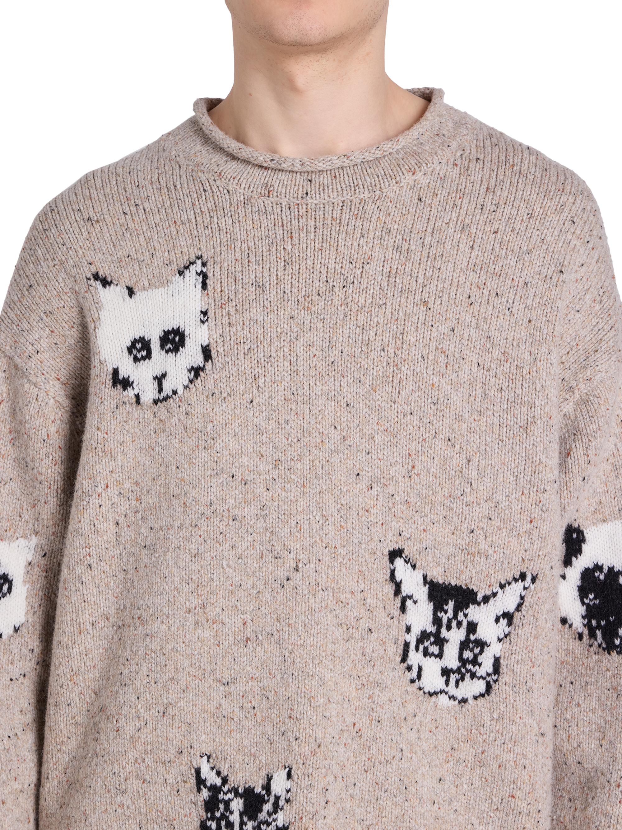 Shop Acne Studios Kuelu Cat Jacquard Wool-Blend Sweater | Saks 