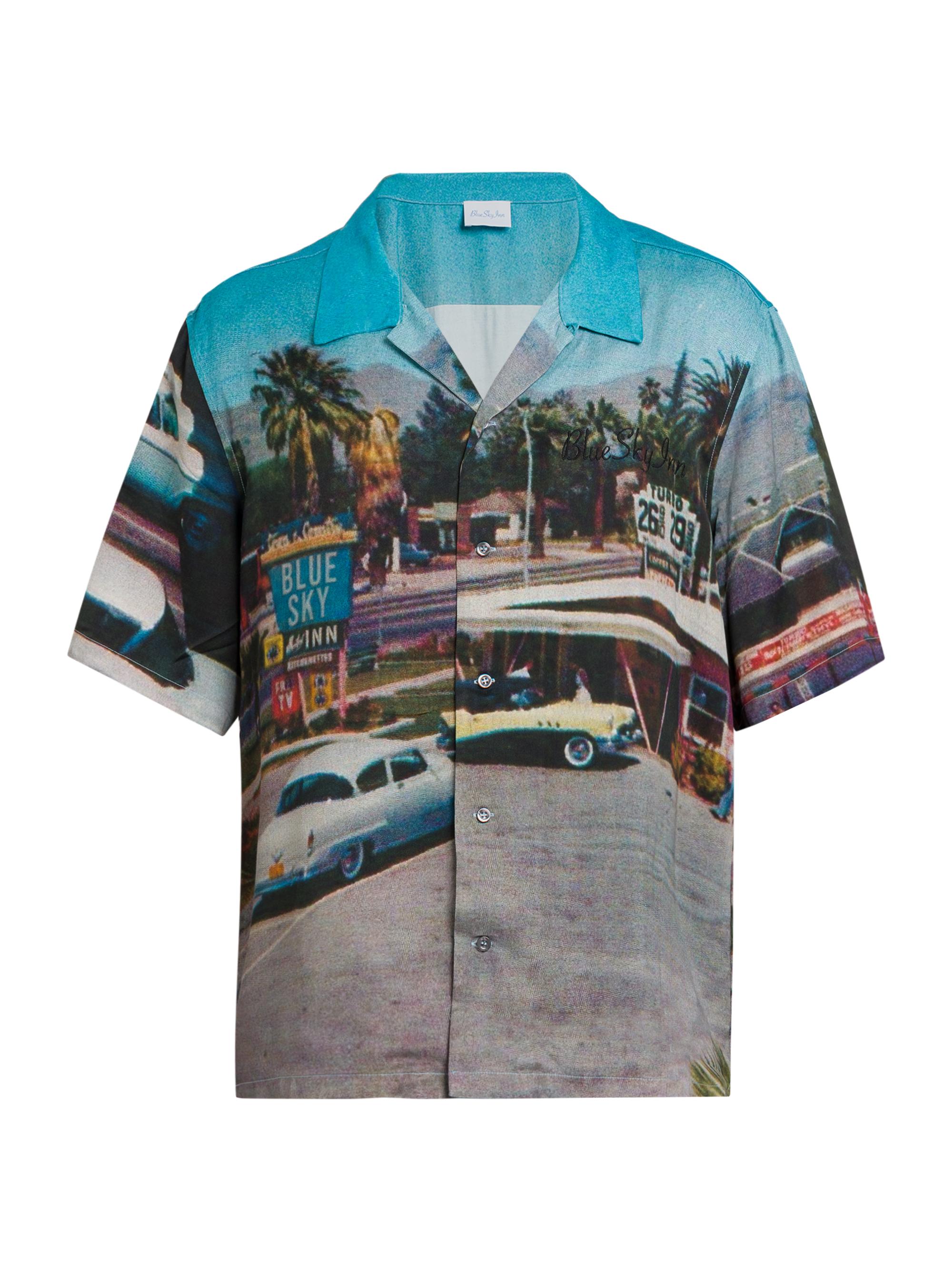 Blue Sky Inn Men's Motel Camp Shirt - All Over Print