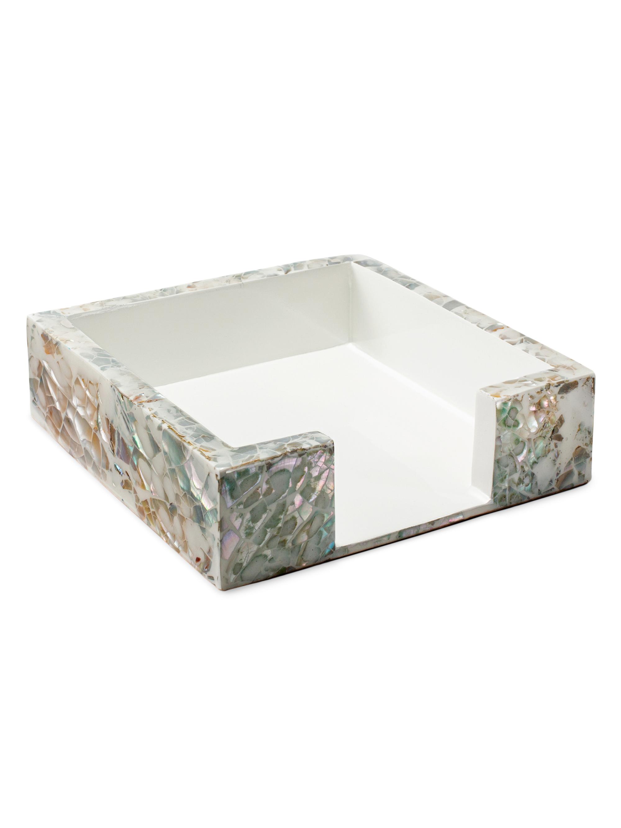 Ladorada Mother Of Pearl Napkin Holder - Natural Large
