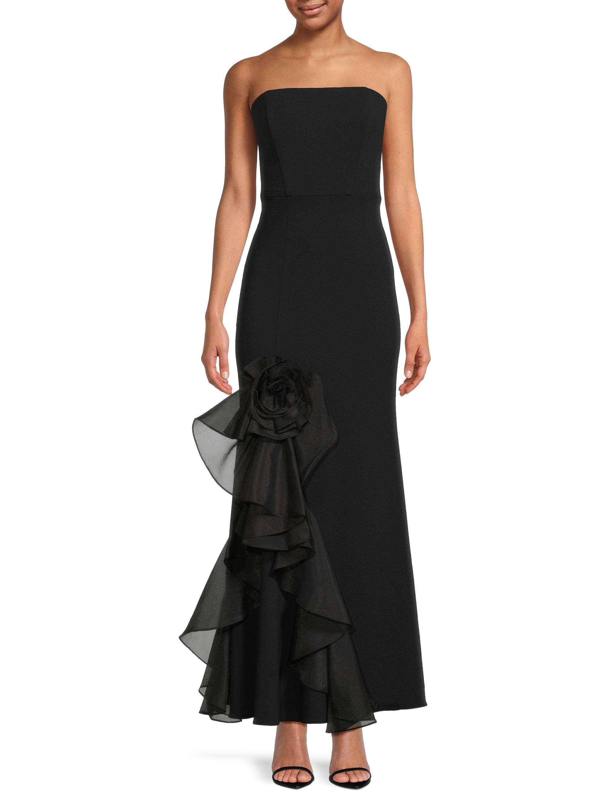 AIDAN MATTOX 黒ワンショルマーメイドロングドレス AIDAN MATTOX 黒ワンショルマーメイドロングドレス