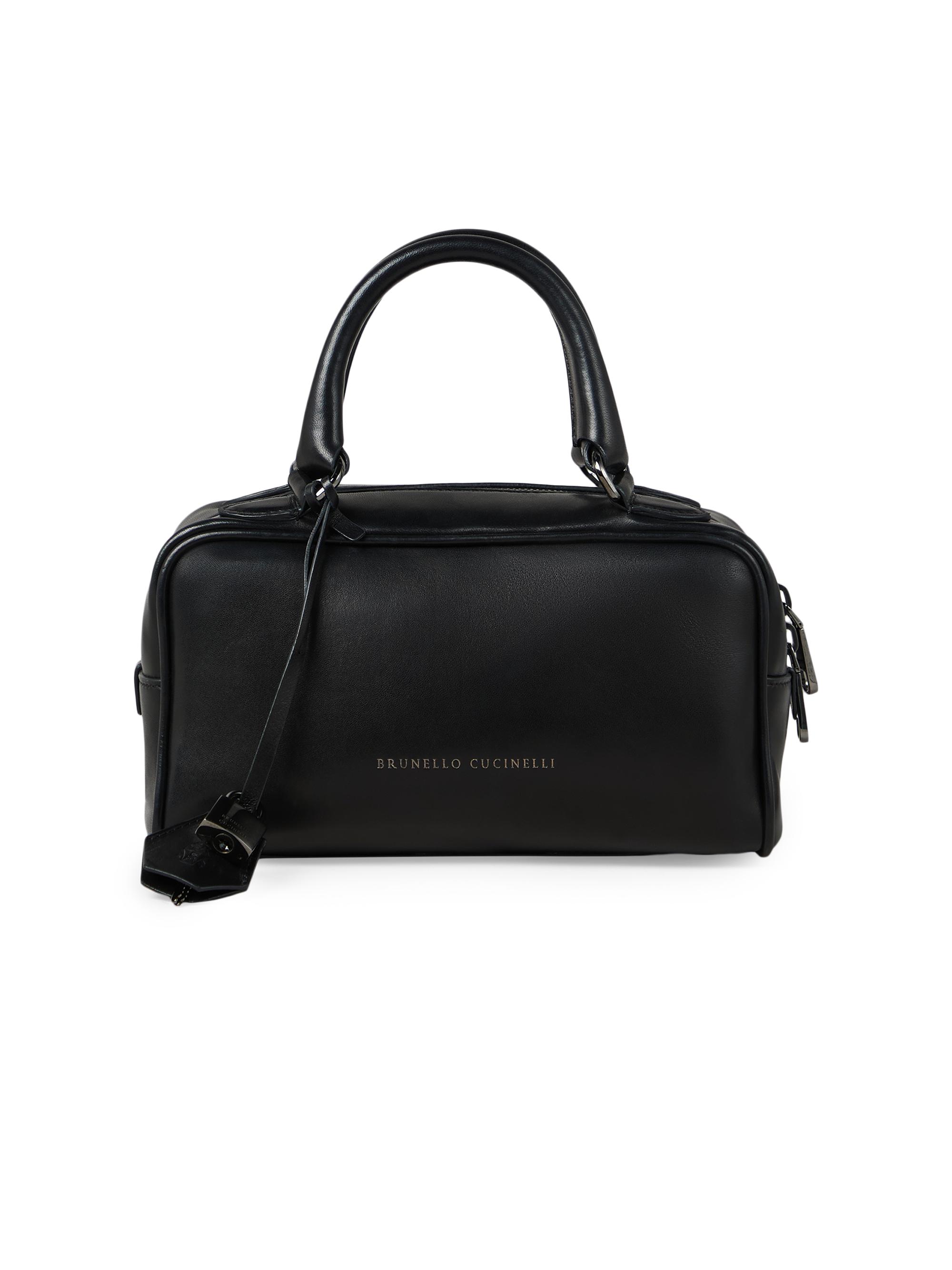 Shop Brunello Cucinelli Wet Effect Nappa Leather Boston Bag | Saks  