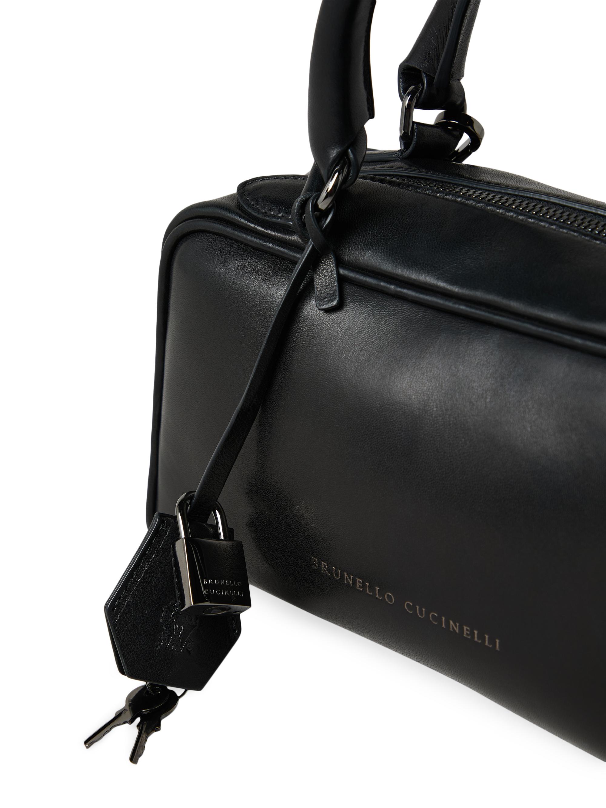 Shop Brunello Cucinelli Wet Effect Nappa Leather Boston Bag | Saks  