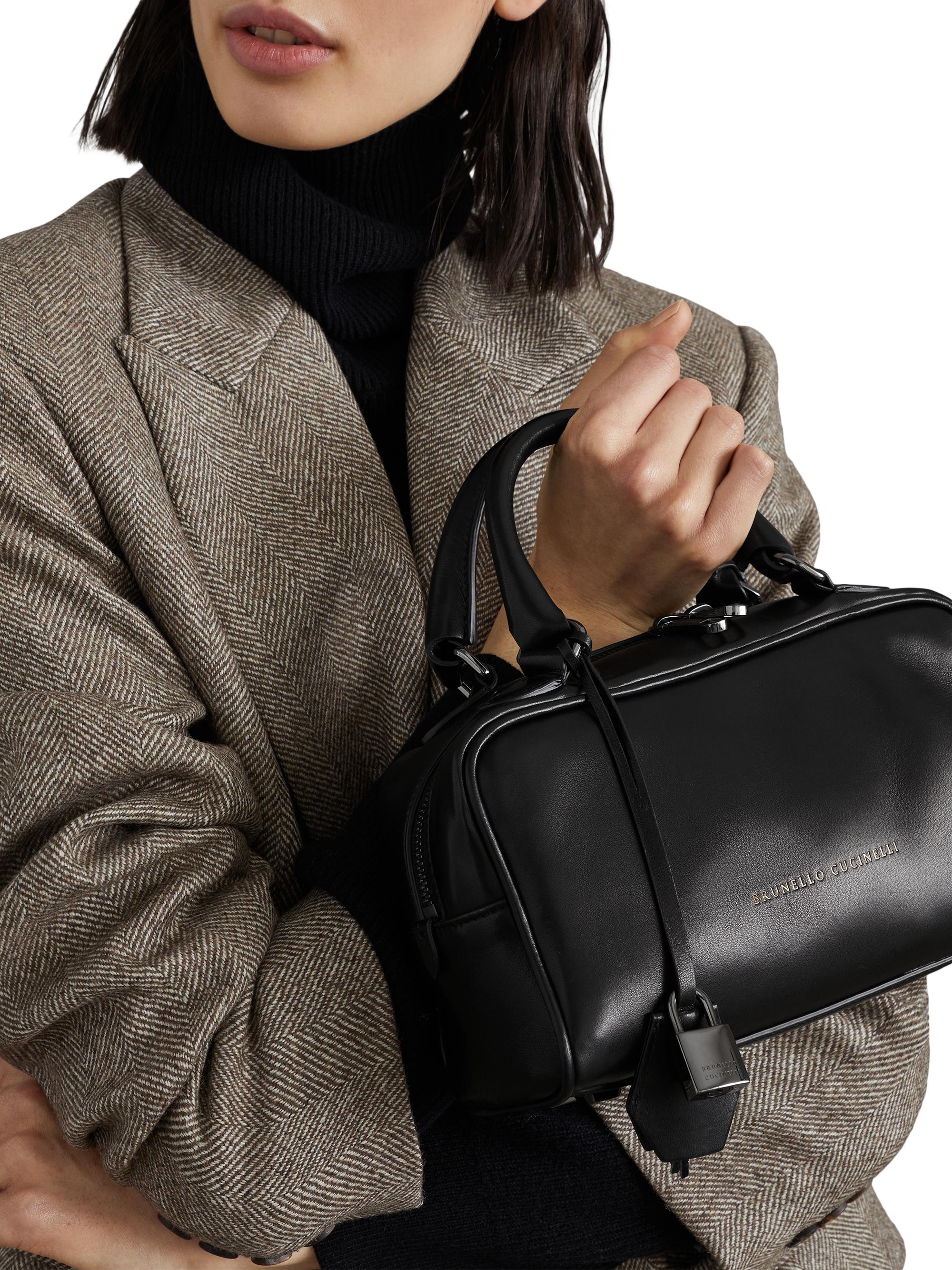 Shop Brunello Cucinelli Wet Effect Nappa Leather Boston Bag | Saks  