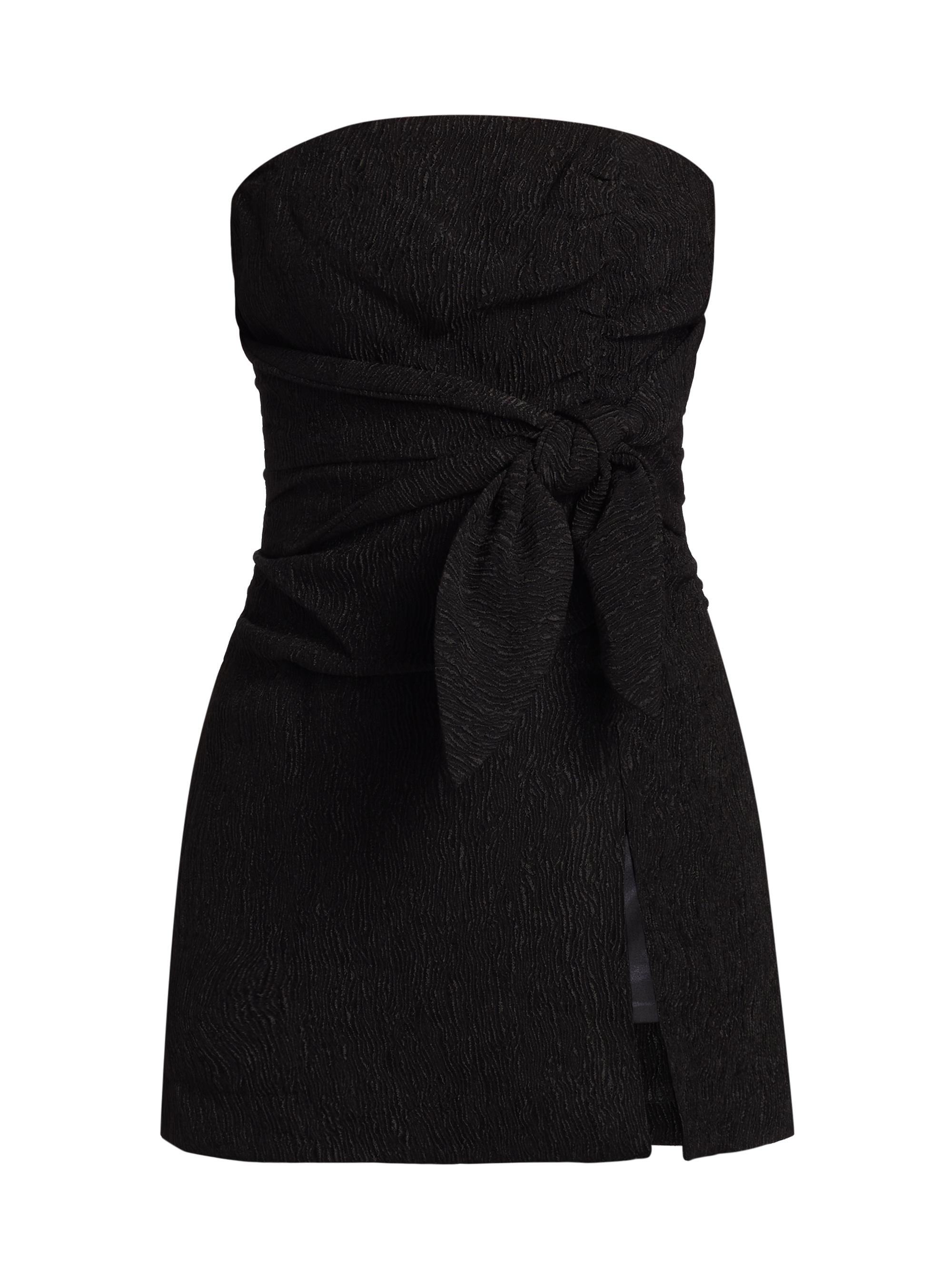 Ganni Women's Stretch Crepe Strapless Top - Black