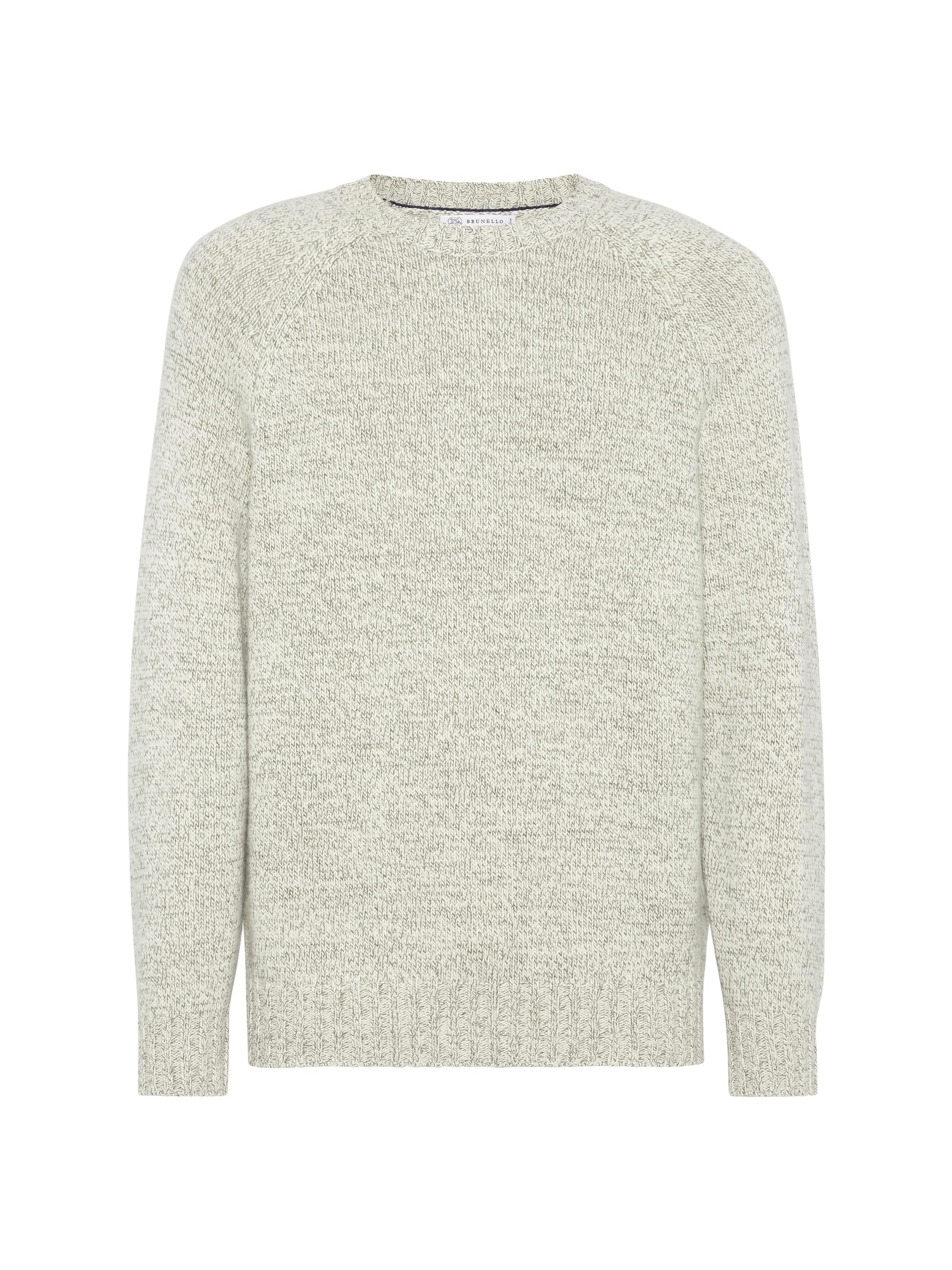 Brunello Cucinelli Men's Moulin Cashmere Sweater with Raglan Sleeves - Grey