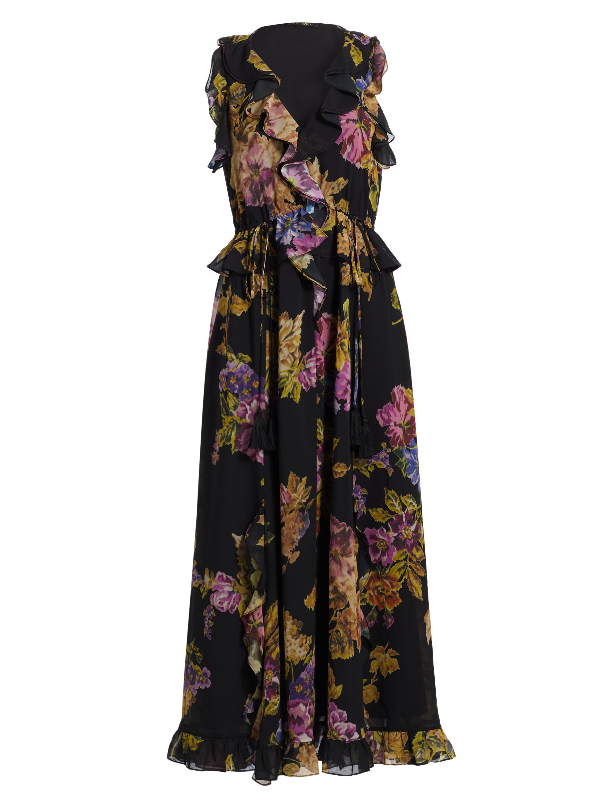 Kobi Halperin Women's Lesley Floral Ruffled Maxi Dress - Black Multi