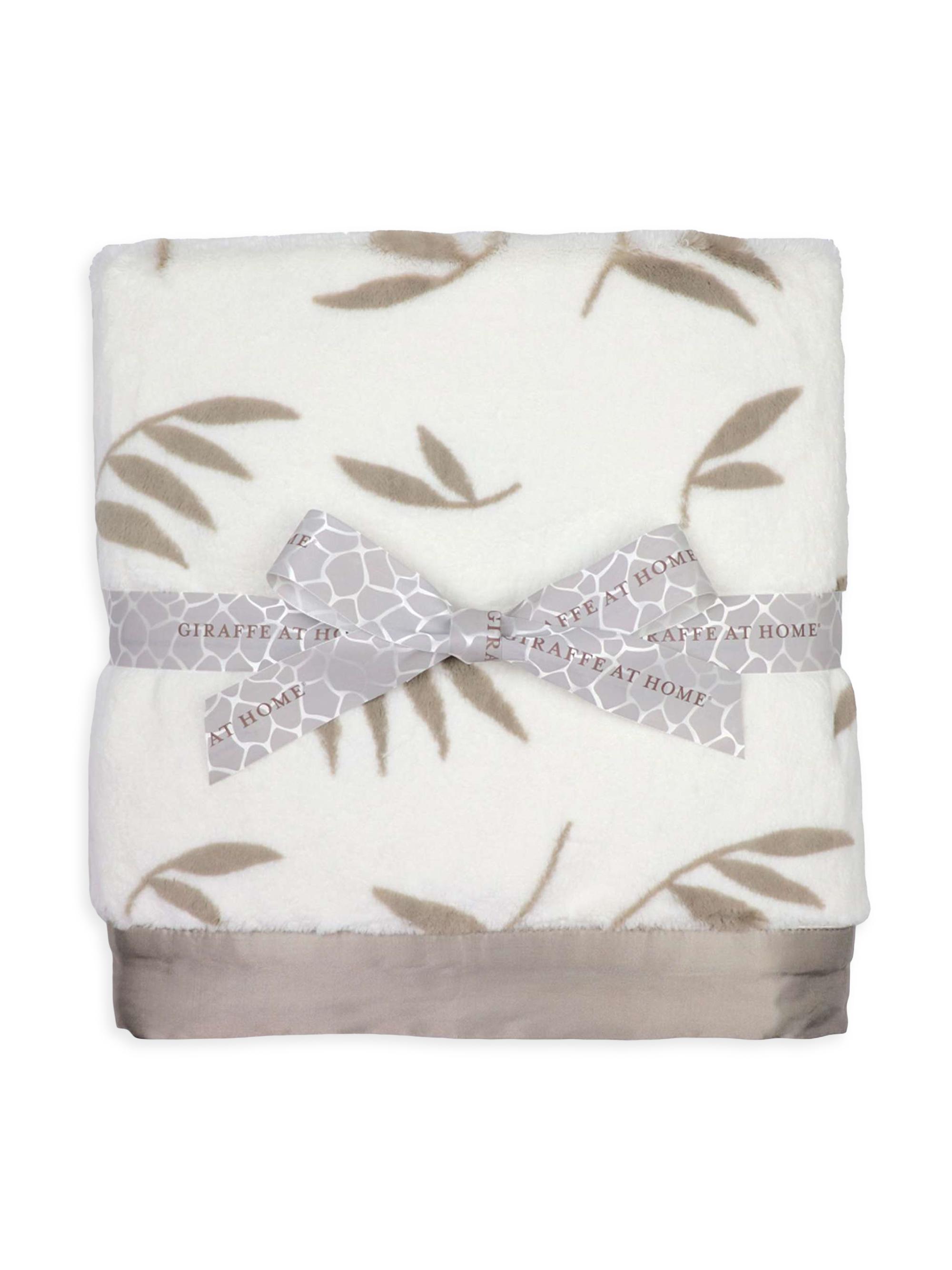 Little Giraffe Willow Eucalyptus Throw Blanket - Flax