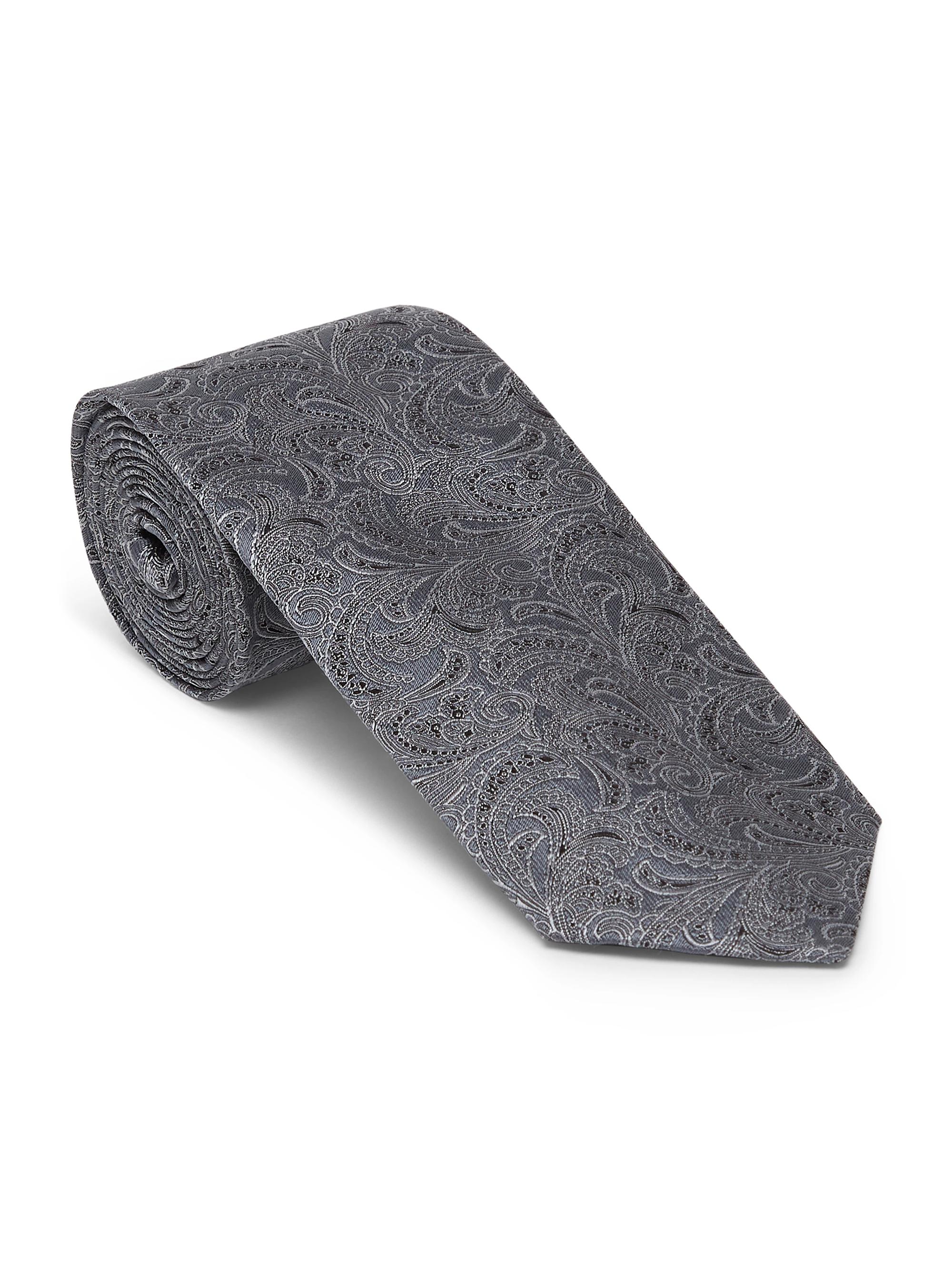Brunello Cucinelli Men's Paisley Silk Tie - Grey