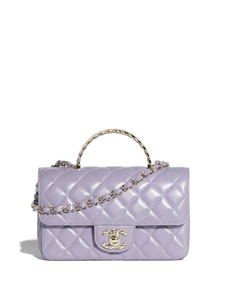 CHANEL MINI FLAP BAG WITH TOP HANDLE | Saks Fifth Avenue