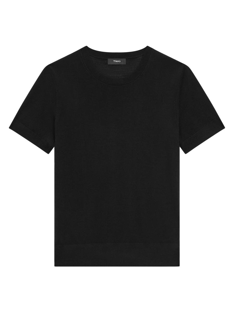 Theory Women's Basic Merino Wool T-shirt In Black