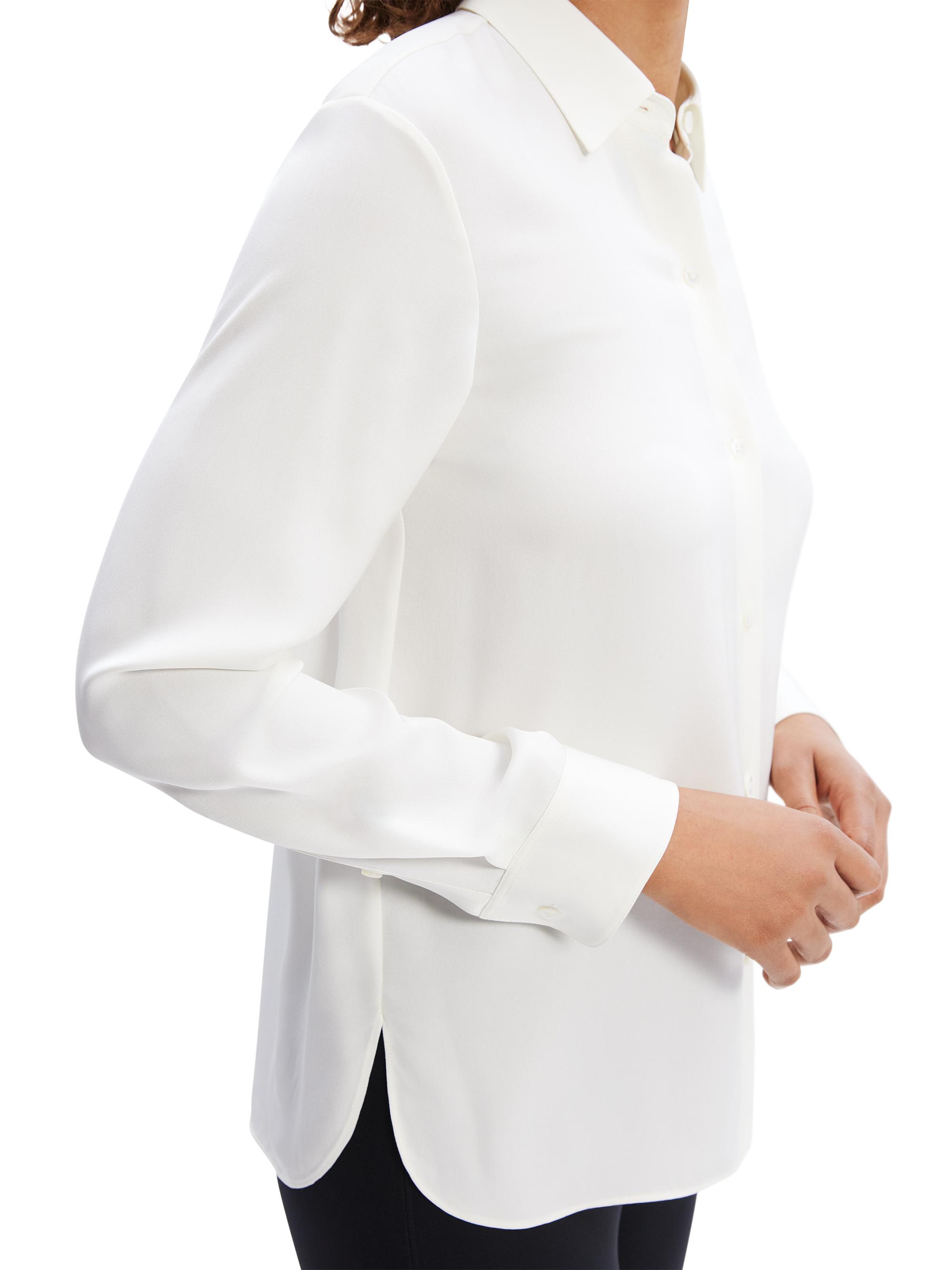 Theory Straight Silk Button-Front Shirt | Saks Fifth Avenue
