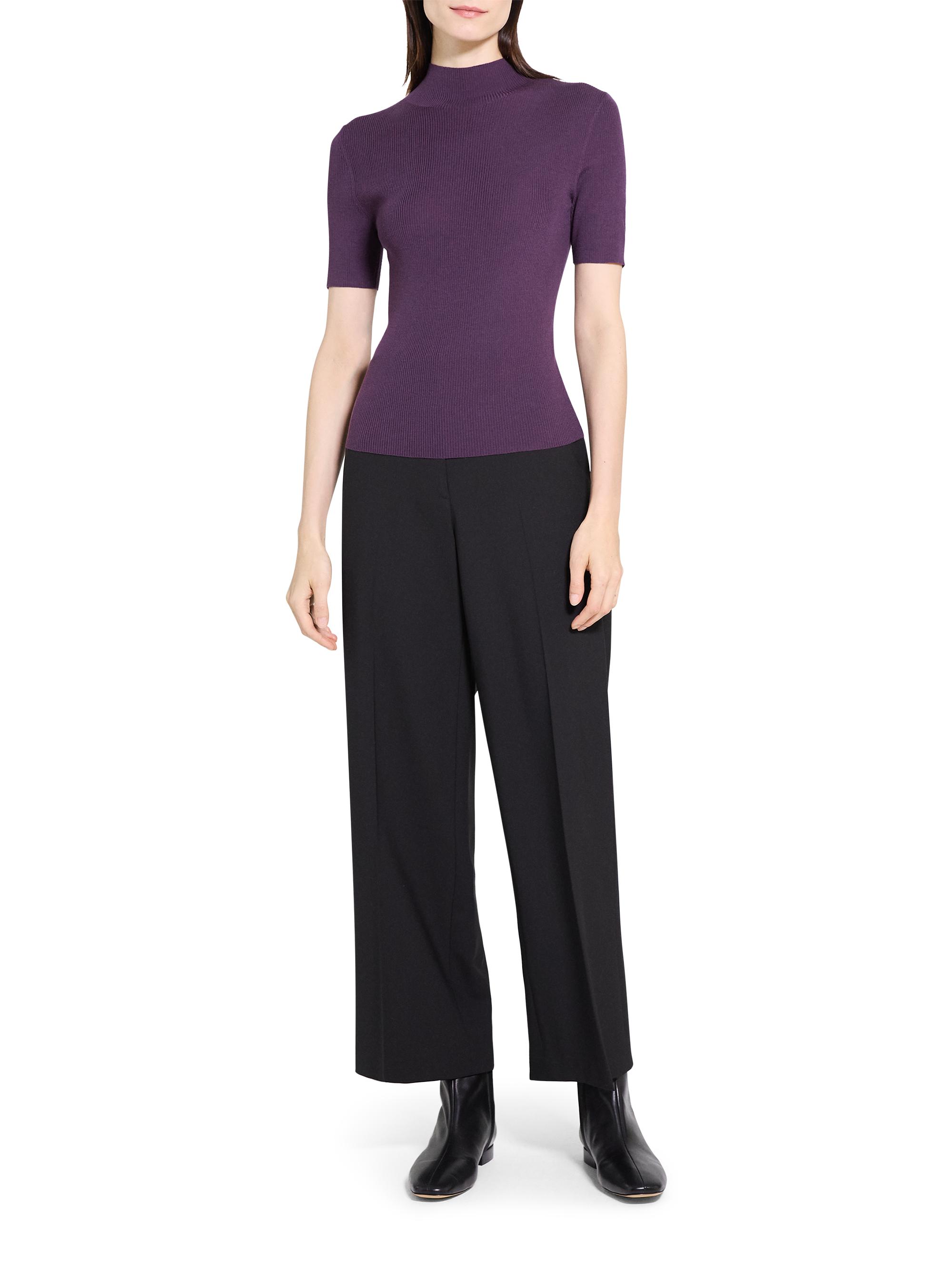 Theory Leenda Merino Wool Short-Sleeve Sweater | Saks Fifth Avenue