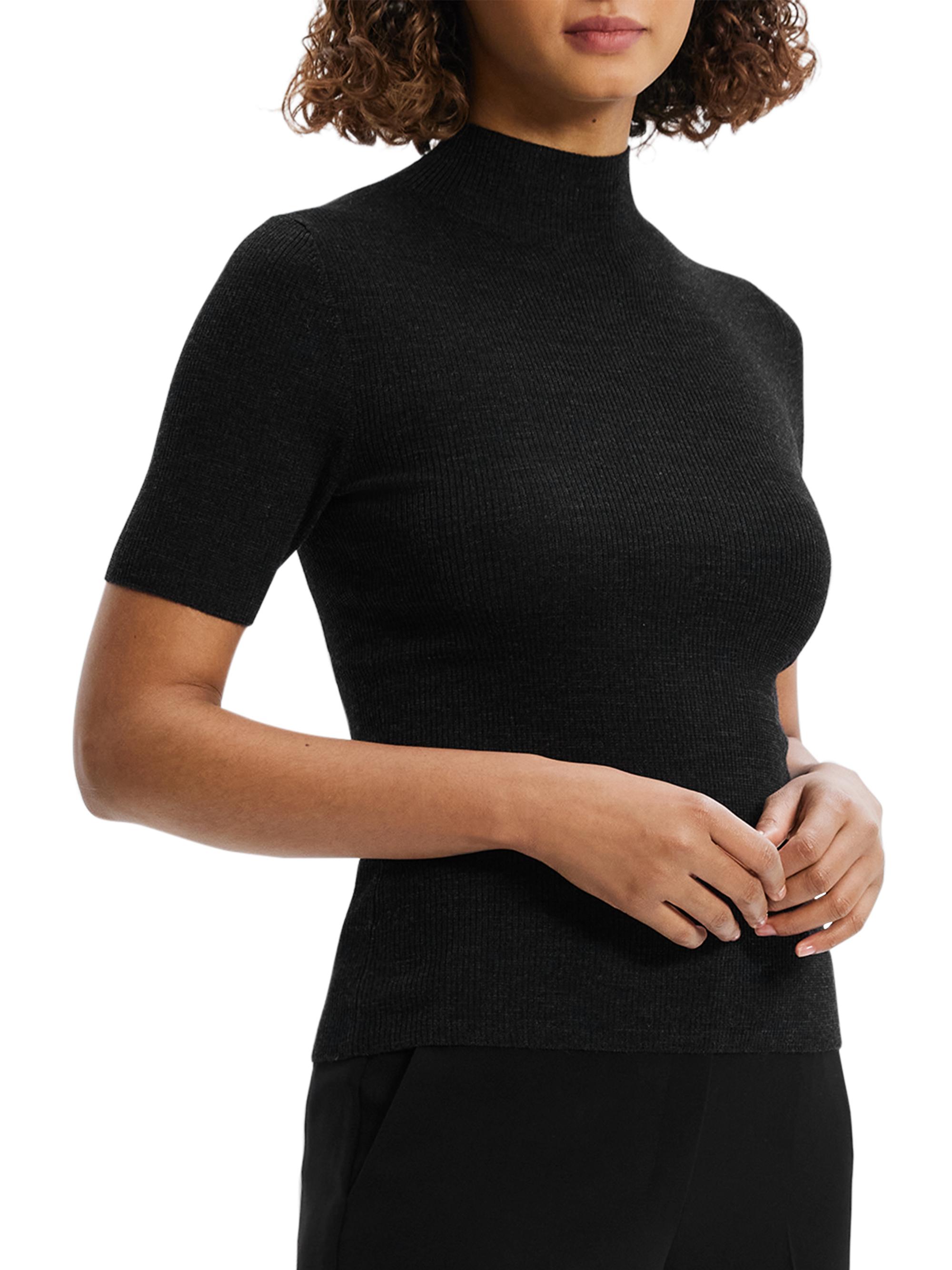 Theory Leenda Merino Wool Short-Sleeve Sweater | Saks Fifth Avenue